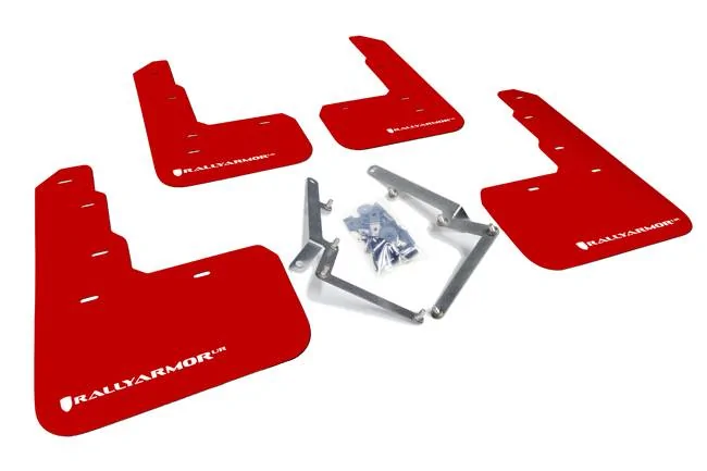 11th Gen Honda Civic RALLY ARMOR 17-18 CIVIC TYPE-R MUDFLAPS RAL-MF47-UR-RD-WH