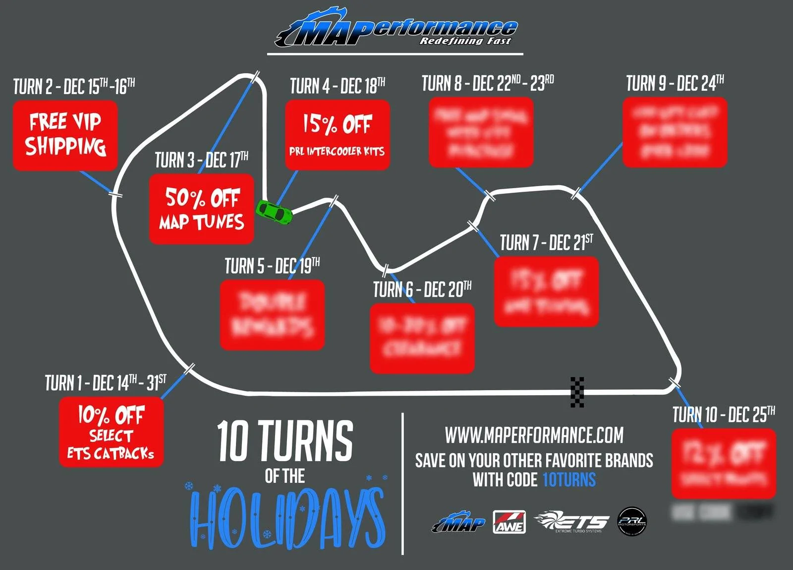 11th Gen Honda Civic 10 TURNS of Holiday Savings From MAPerformance! A new Deal Every Day! Turn4_12_18
