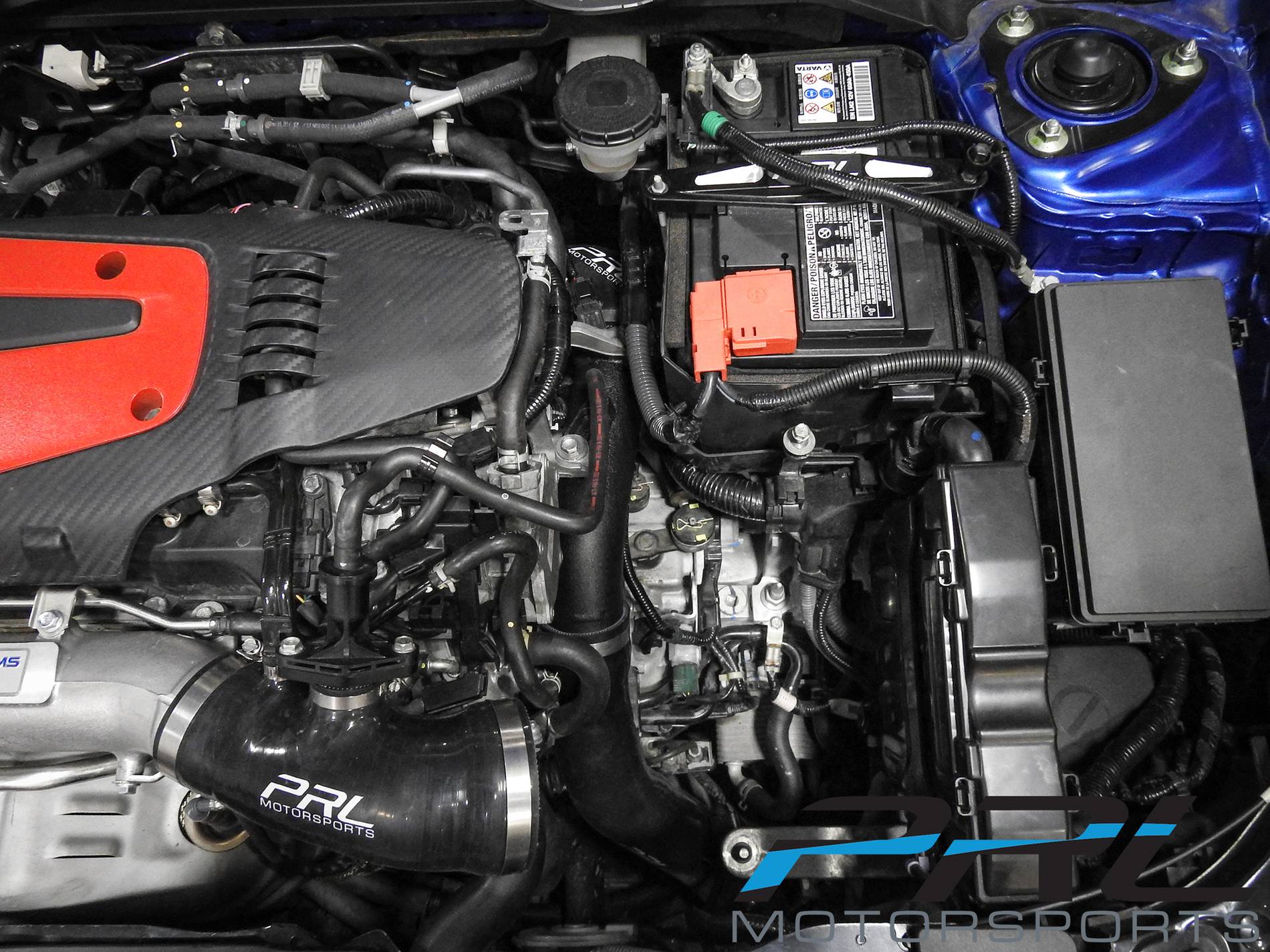 11th Gen Honda Civic PRL Motorsports 2017+ Honda Civic Type-R FK8 Charge Pipe Upgrade Intercooler%20Piping%20Engine%20Bay%20without%20airbox%20installed_zpshnpihm