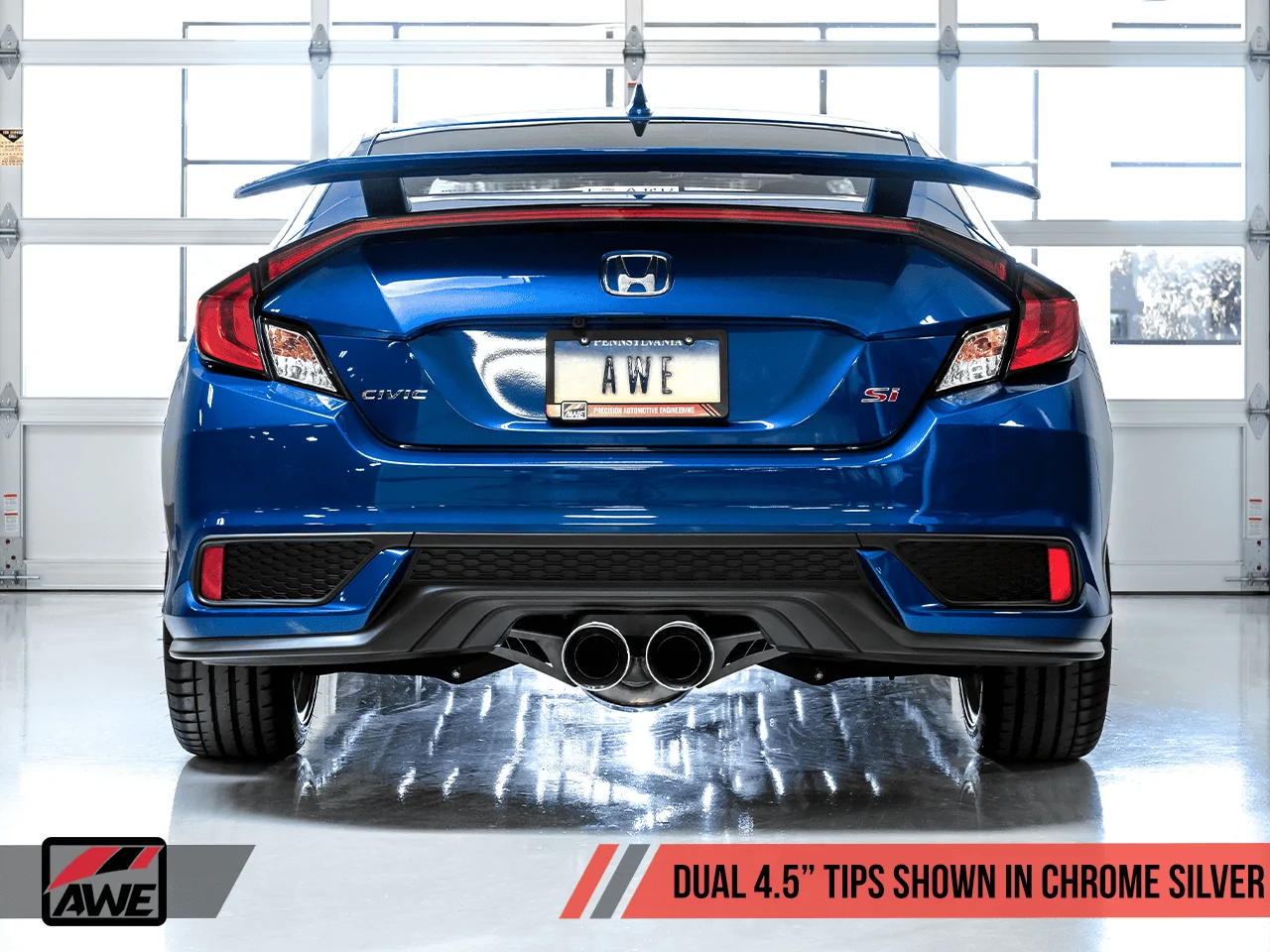11th Gen Honda Civic Presenting the AWE Exhaust Suite for the FC1/FC3 Civic Si. Available now! si_dual_rear