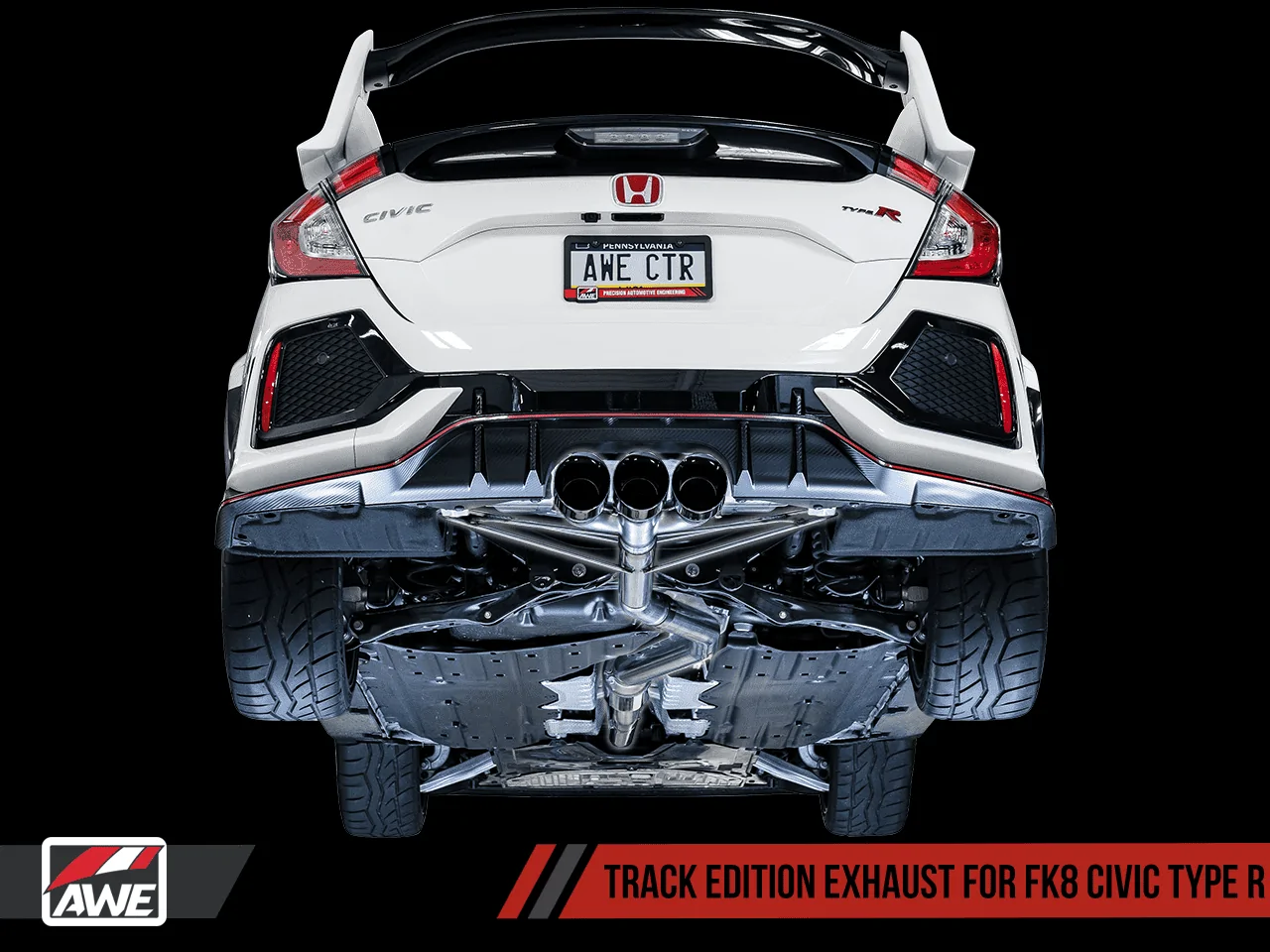 11th Gen Honda Civic Presenting the AWE Exhaust Suite for the FK8 Civic Type R. Available now! awe_ctr_track_under