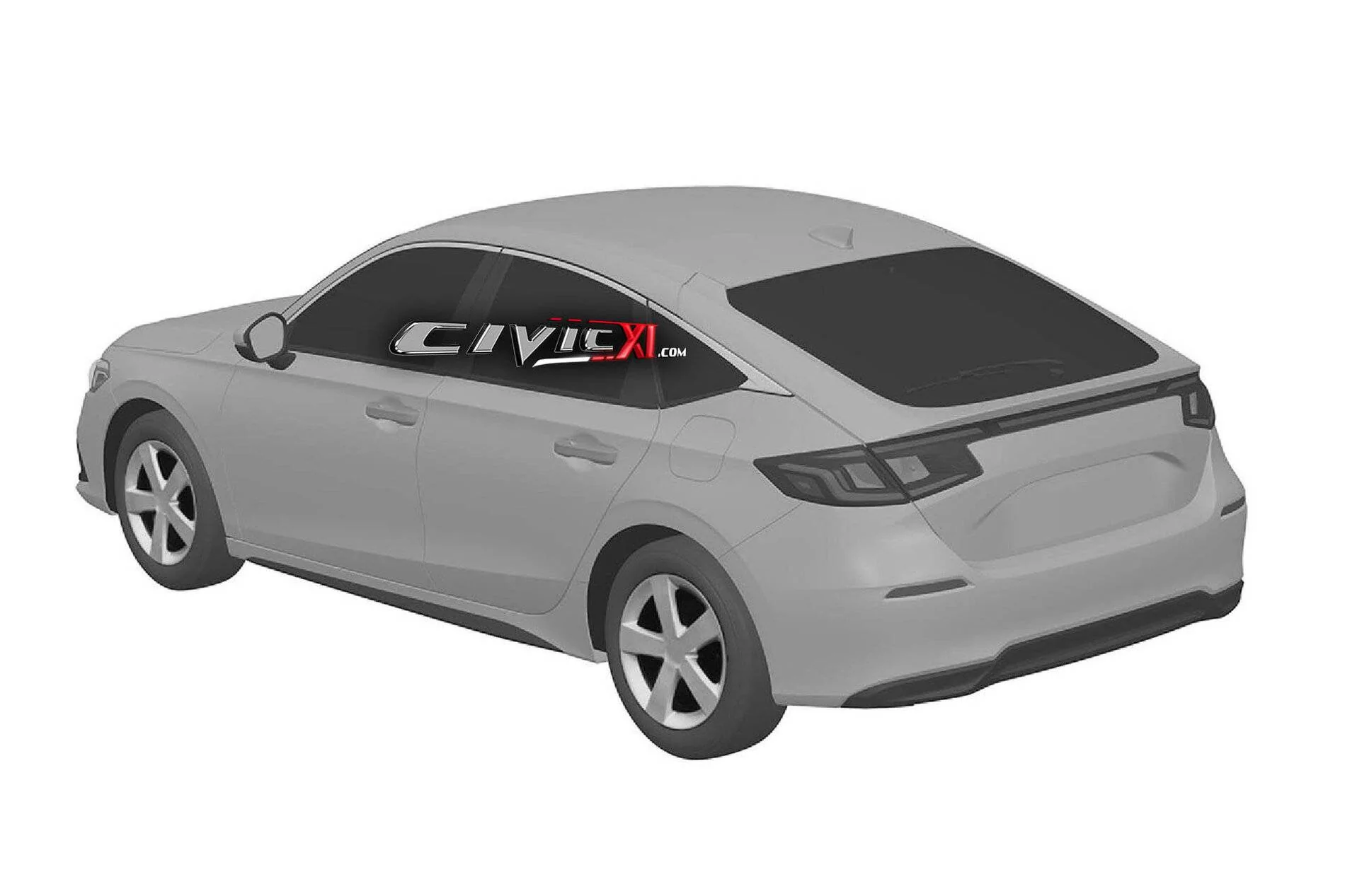 11th Gen Honda Civic Exclusive: 11th Gen 2022 Civic (Hatchback) Fully Revealed in Official Honda Patent Images 11th Gen 2022 Honda Civic Hatchback-2- CivicXI.com