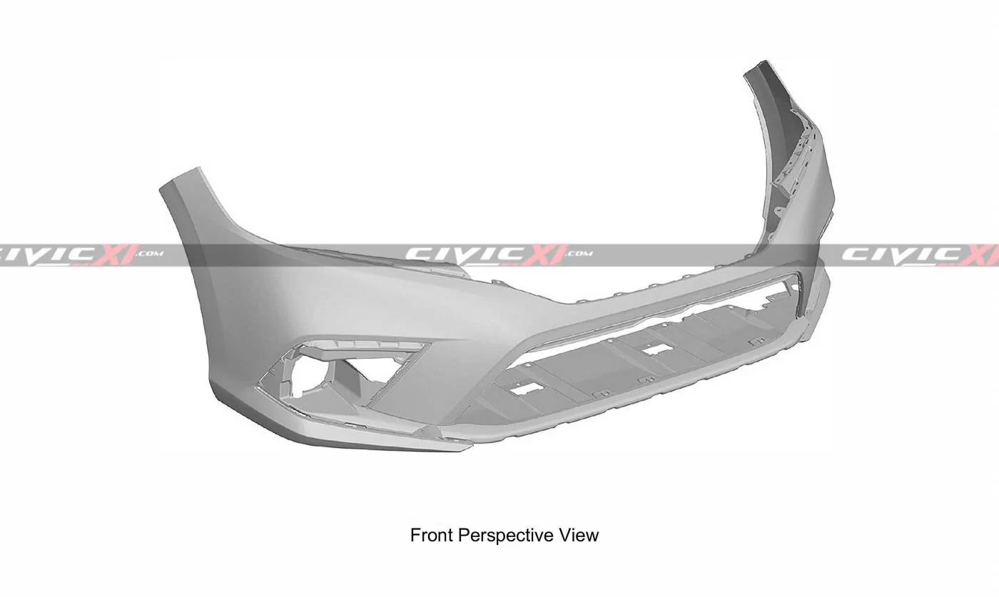 11th Gen Honda Civic 2022 Civic (11th gen) Dashboard, Steering Wheel, Bumpers, Lighting Revealed 11th-generation-Civic-Front-Bumper-1