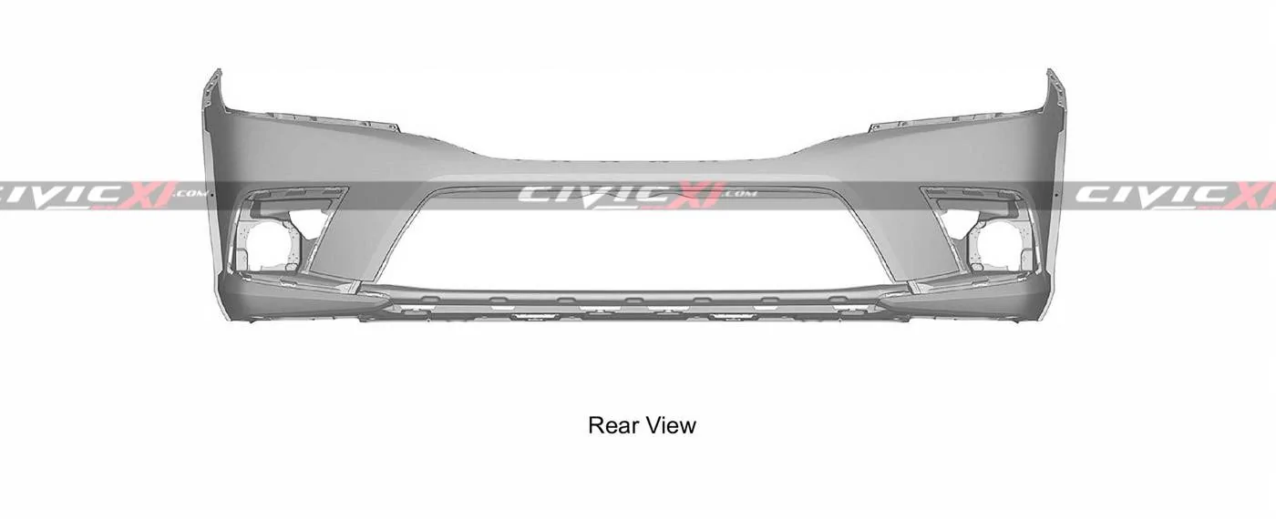 11th Gen Honda Civic 2022 Civic (11th gen) Dashboard, Steering Wheel, Bumpers, Lighting Revealed 11th-generation-Civic-Front-Bumper-4