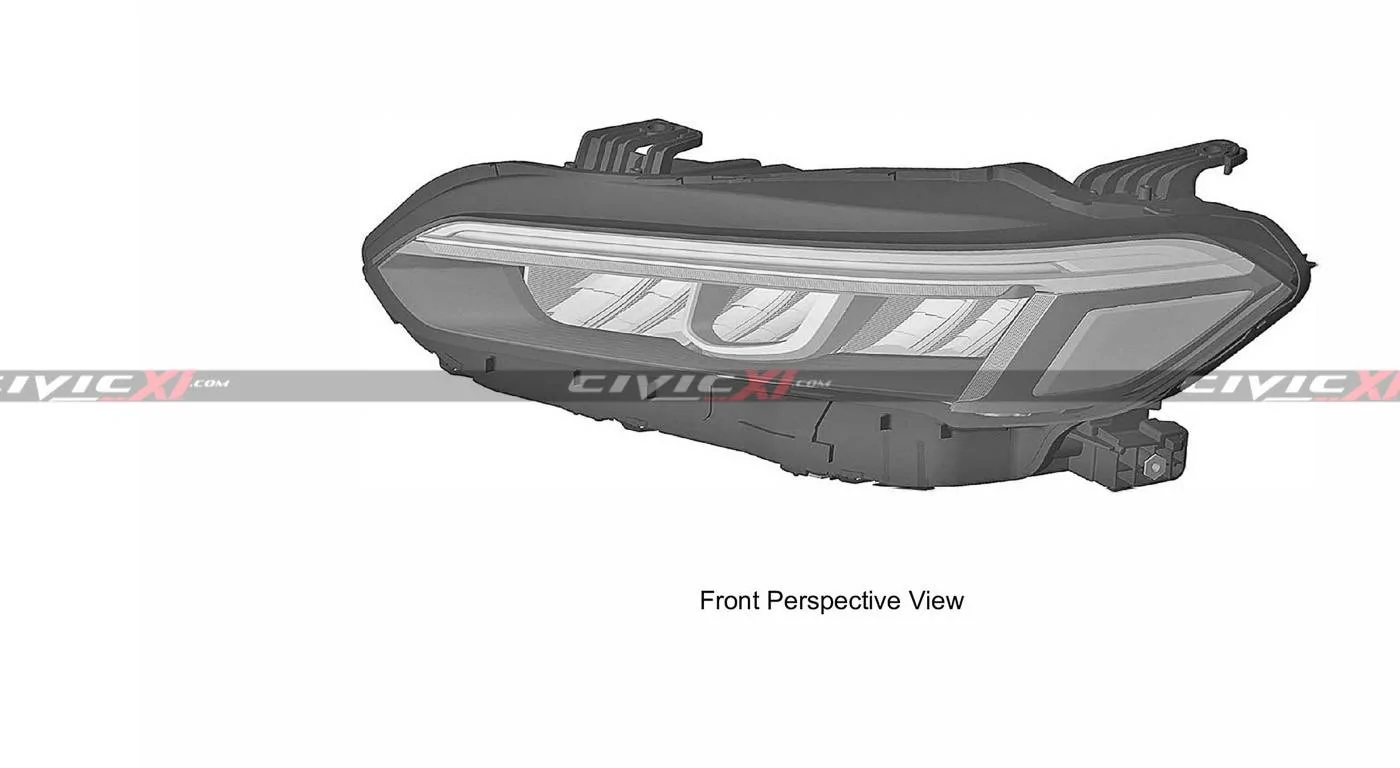 11th Gen Honda Civic 2022 Civic (11th gen) Dashboard, Steering Wheel, Bumpers, Lighting Revealed 11th-generation-Civic-Headlamp-1
