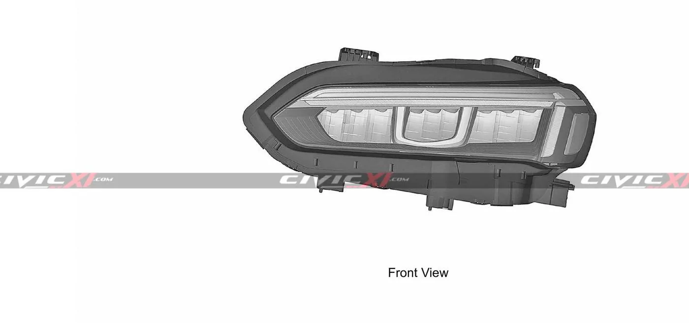 11th Gen Honda Civic 2022 Civic (11th gen) Dashboard, Steering Wheel, Bumpers, Lighting Revealed 11th-generation-Civic-Headlamp-3