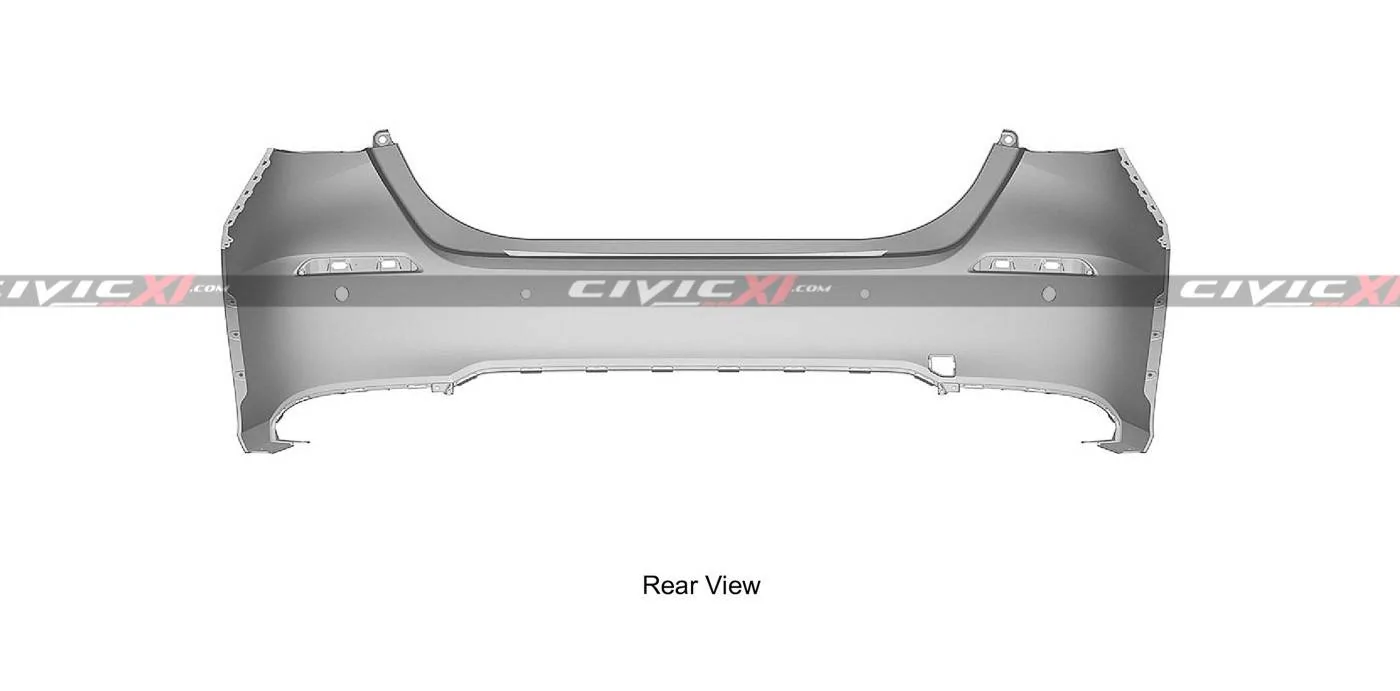11th Gen Honda Civic 2022 Civic (11th gen) Dashboard, Steering Wheel, Bumpers, Lighting Revealed 11th-generation-Civic-Rear-Bumper-4
