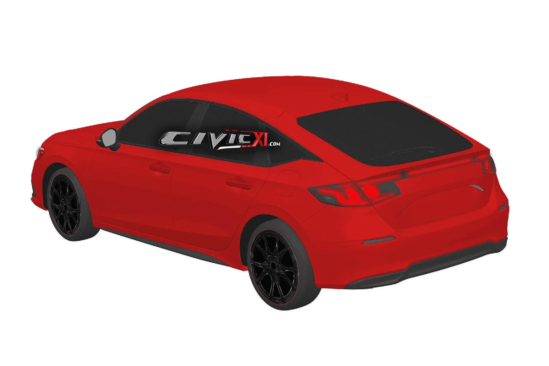 11th Gen Honda Civic Exclusive: 11th Gen 2022 Civic (Hatchback) Fully Revealed in Official Honda Patent Images civicxi_red