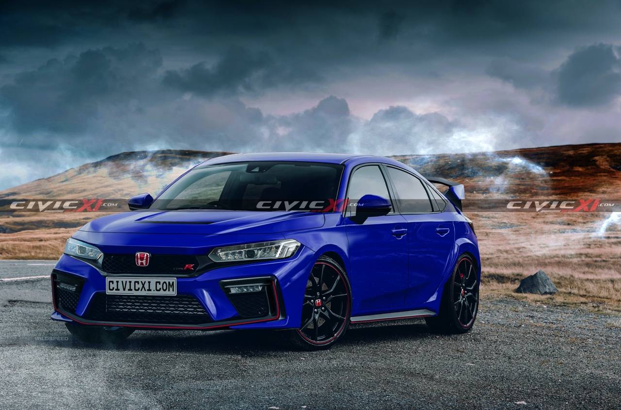 11th Gen Honda Civic Here's what the next-gen 2022-2023 Civic Type R will look like 11th-gen-Civic-TYPE-R-Front-Blue-2