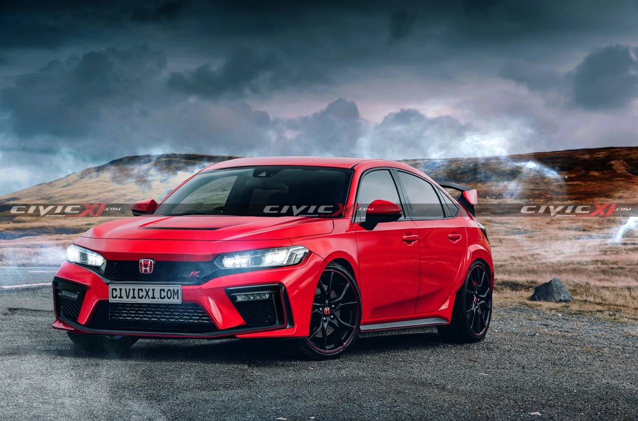 11th Gen Honda Civic Here's what the next-gen 2022-2023 Civic Type R will look like 11th-gen-Civic-TYPE-R-Front-Red