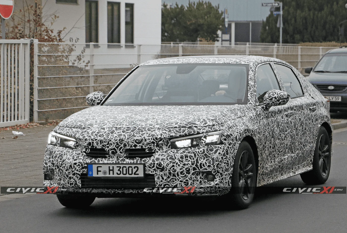 11th Gen Honda Civic Next-Generation 2022 Honda Civic Sedan Spied Testing in Germany 1605213539150