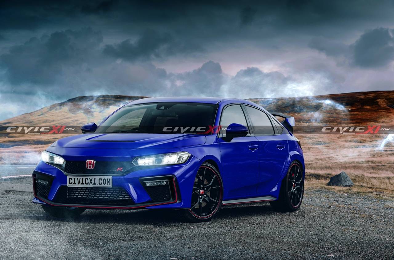 11th Gen Honda Civic 2022 Civic Type R Info & Rendering. Will Have Manual Transmission and Upgraded 2.0L Turbo Engine 11th-gen-civic-type-r-front-blue-