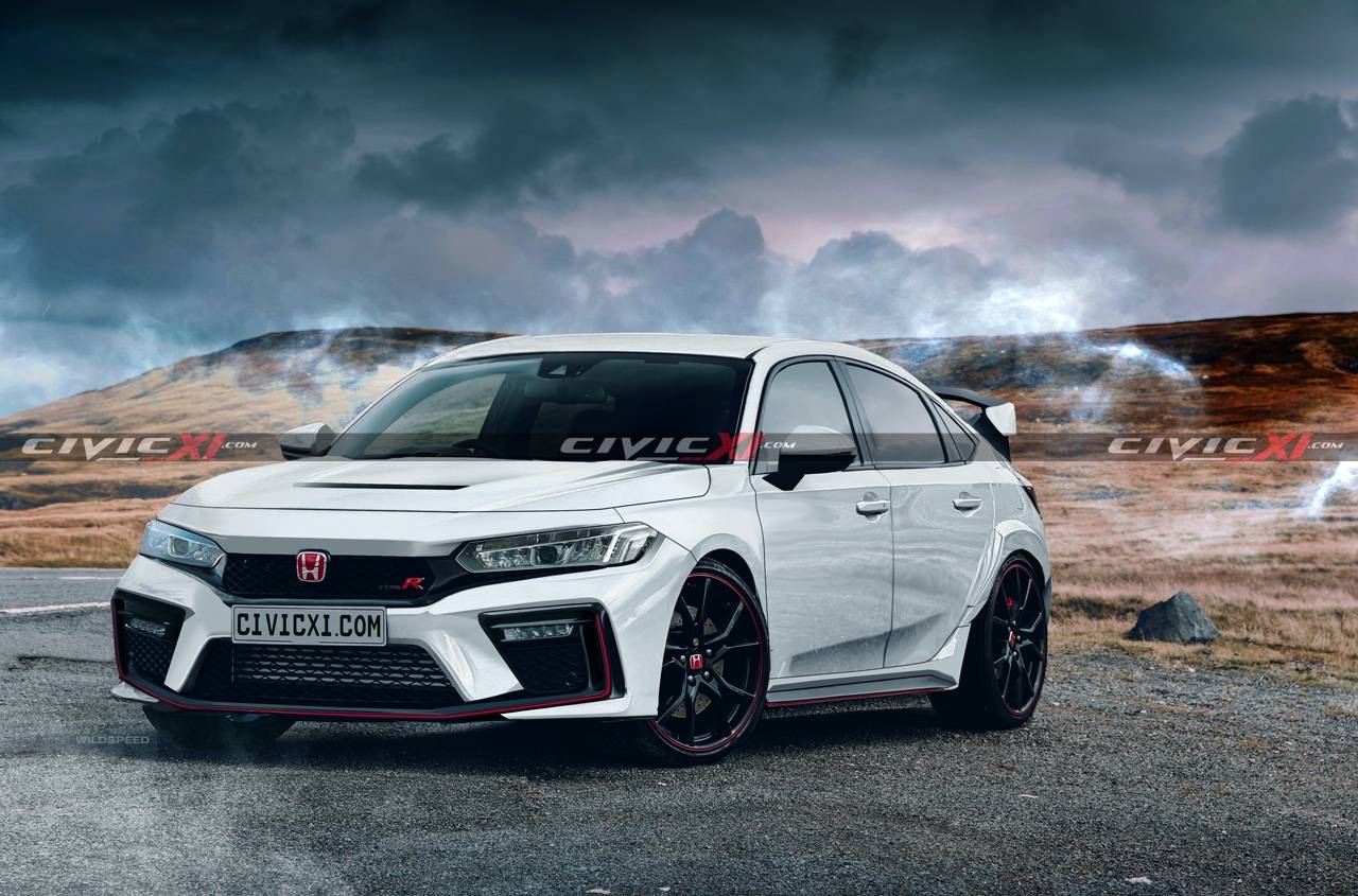 11th Gen Honda Civic 2022 Civic Type R Info & Rendering. Will Have Manual Transmission and Upgraded 2.0L Turbo Engine 11th-gen-civic-type-r-front-white-2-