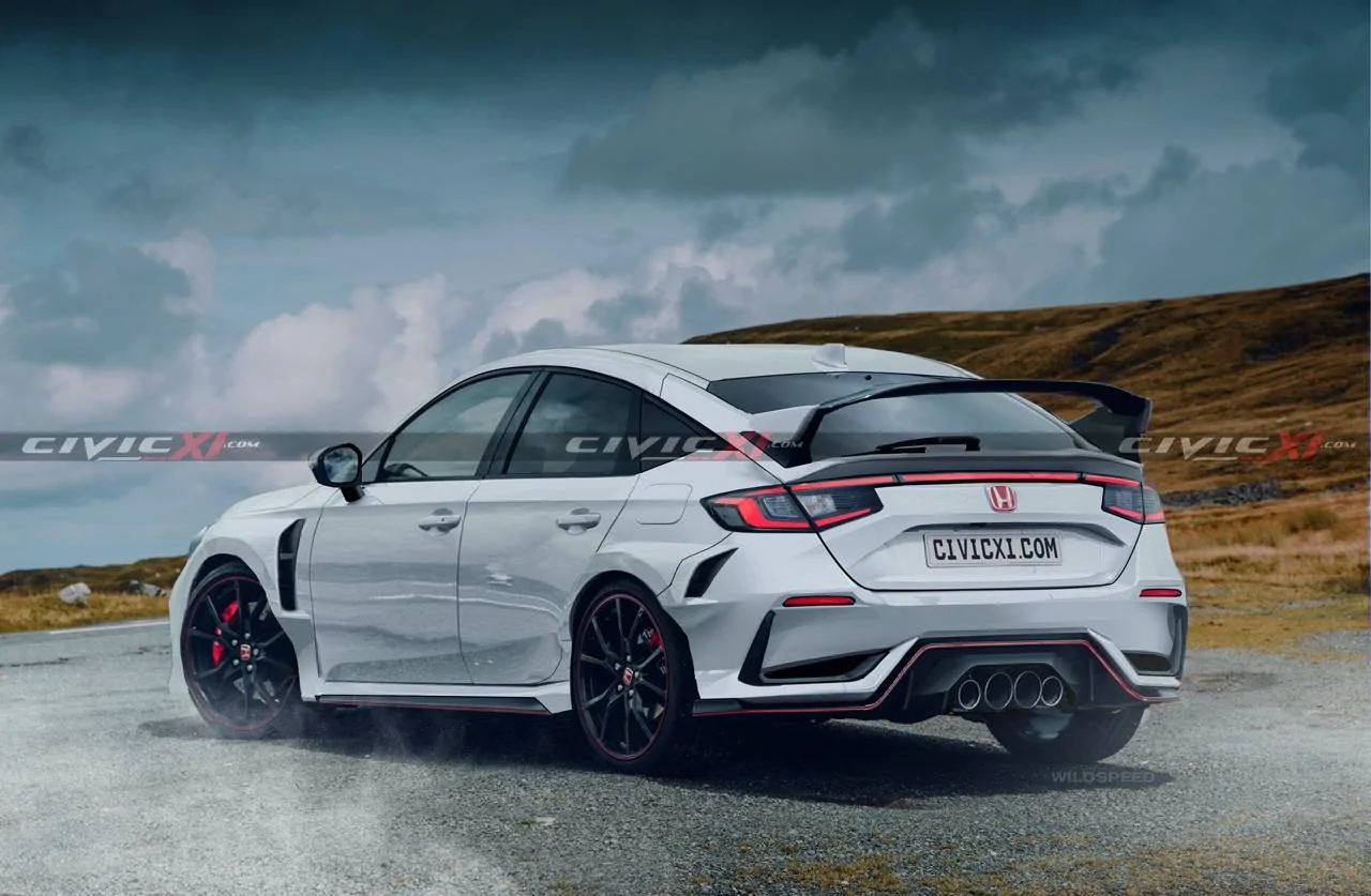 11th Gen Honda Civic 2022 Civic Type R Info & Rendering. Will Have Manual Transmission and Upgraded 2.0L Turbo Engine 11th-gen-civic-type-r-rear-white-jpg
