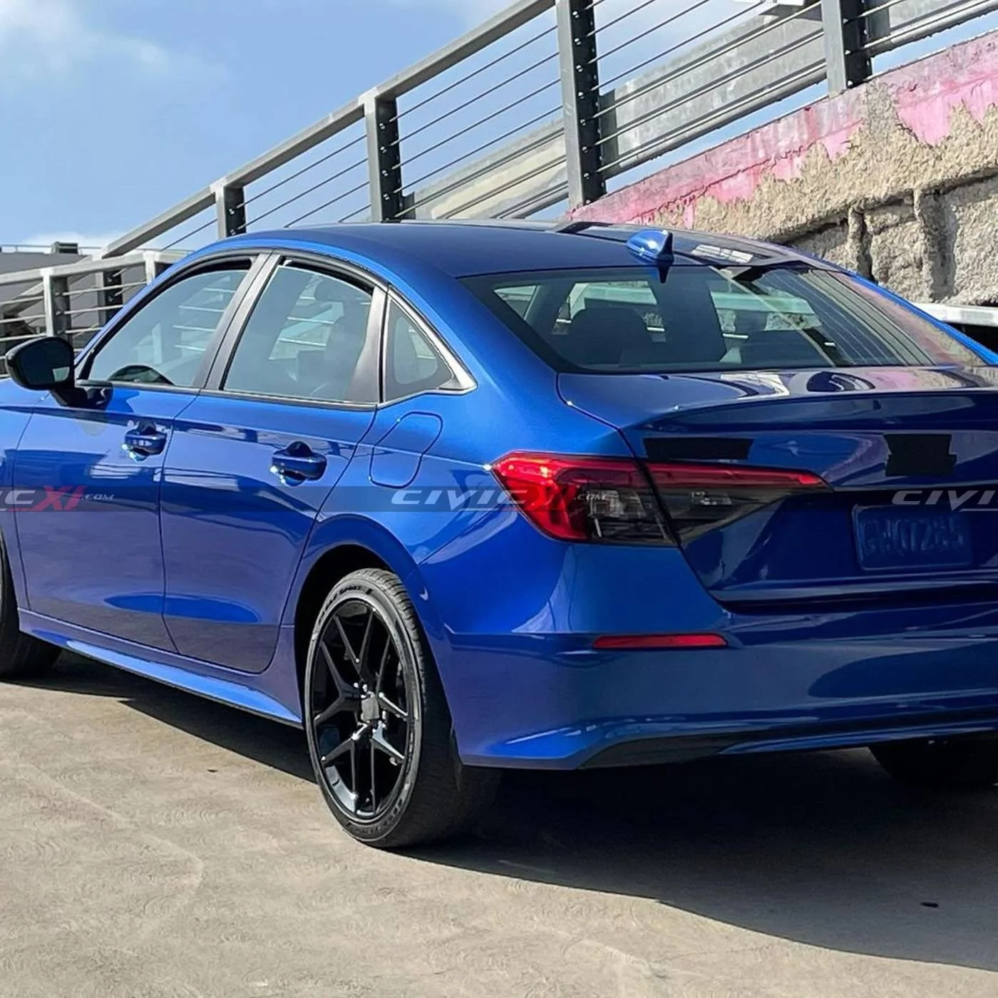 11th Gen Honda Civic Aegean Blue 2022 Civic Sedan Shooting Commercial in LA aegean-blue-2022-civic-sedan-11th-generation-commercial-shoot-8