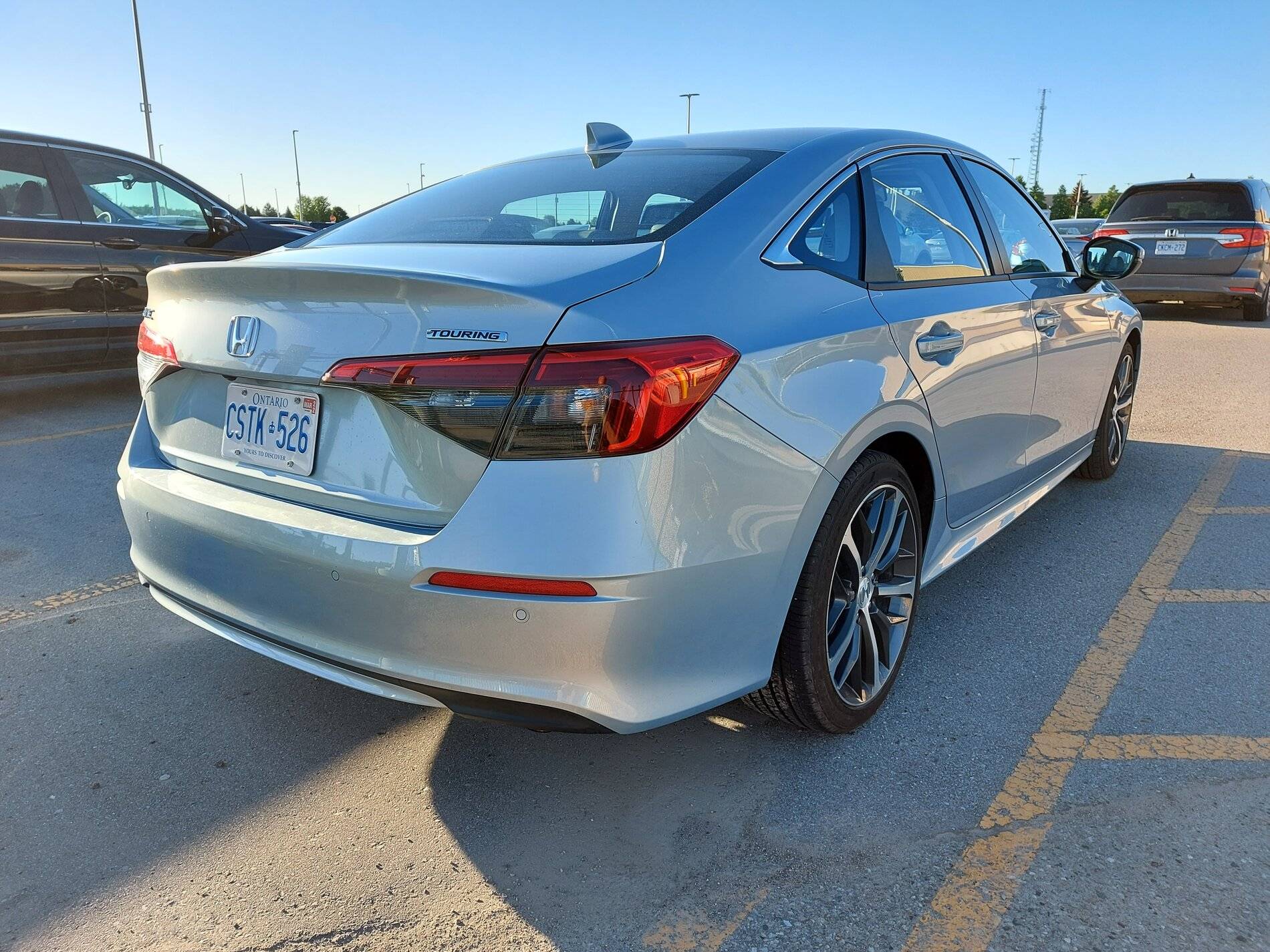 11th Gen Honda Civic Official MORNING MIST BLUE METALLIC 2022+ 11th Gen Civic & Si Thread 2022 Civic touring sedan Morning Mist 3