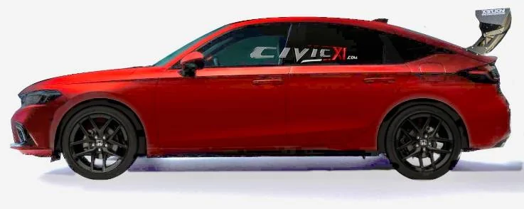 11th Gen Honda Civic 2022 Civic Hatchback Digitally Revealed! 2022 civic hatchback red gt-wing
