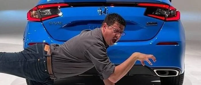 11th Gen Honda Civic 2022 Civic HATCHBACK Rear First Revealed Look! 2022 Honda Civic Hatchback Rear Revealed~2