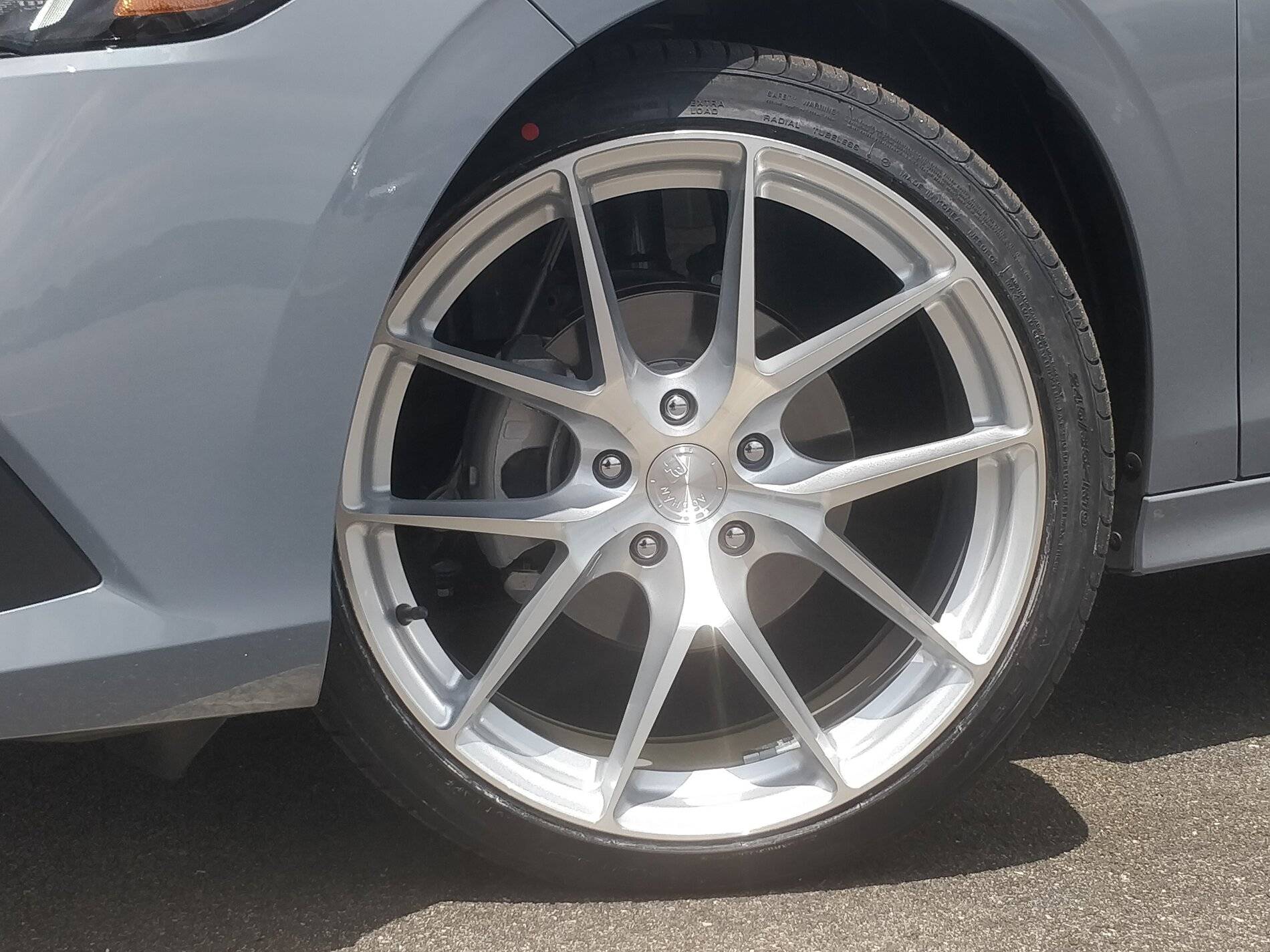 11th Gen Honda Civic Flush Fitment: 2022 Civic Sedan on 19x8.5 +35 AodHan AFF7 Wheels img_20210624_144517-