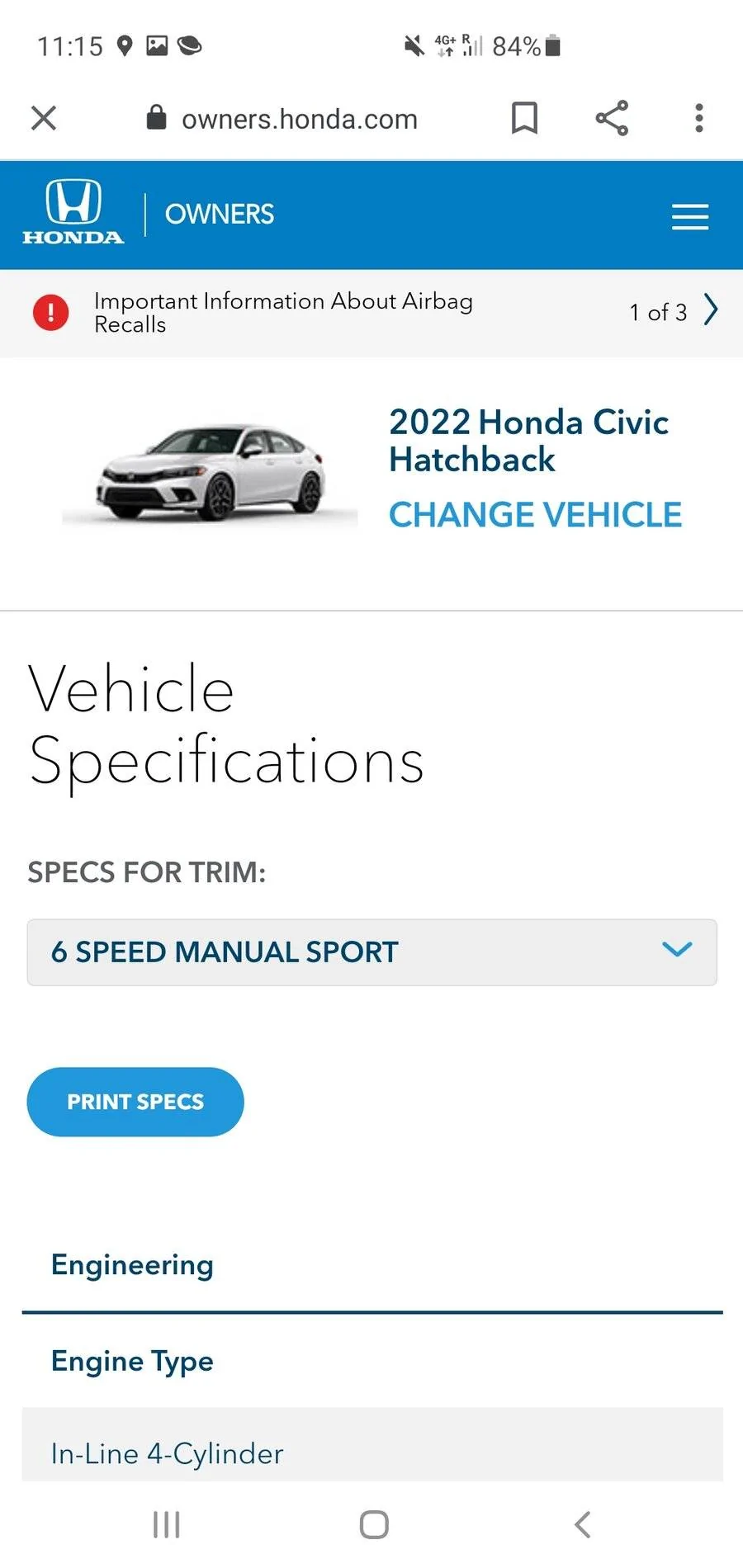 11th Gen Honda Civic 2022 Civic Hatchback Full Specifications Released For Each Trim Screenshot_20210921-111511_Googl