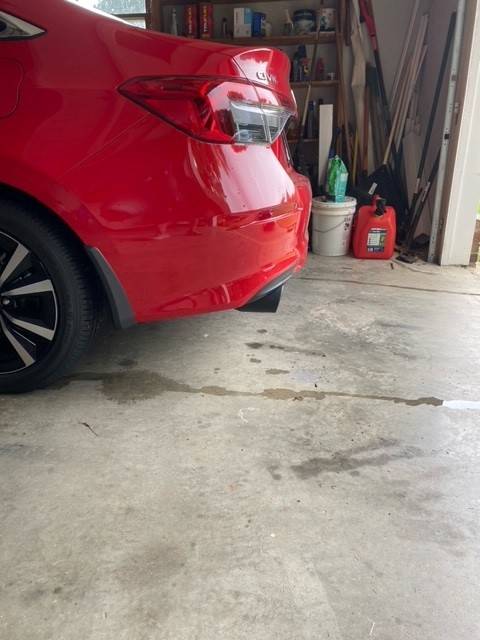 11th Gen Honda Civic 2022 Civic EX exhaust modified with Magnaflow muffler and custom tail pipes Civic tip side