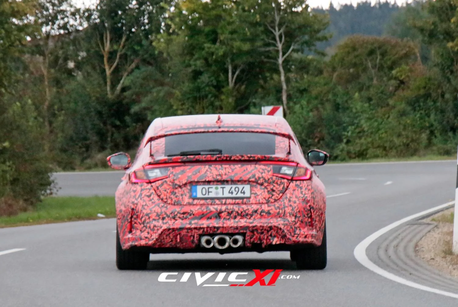 11th Gen Honda Civic 2022 Civic Type R spied testing near Nürburgring ahead of next week's track testing! 2022-civic-type-r-spied-near-nurburgring-12