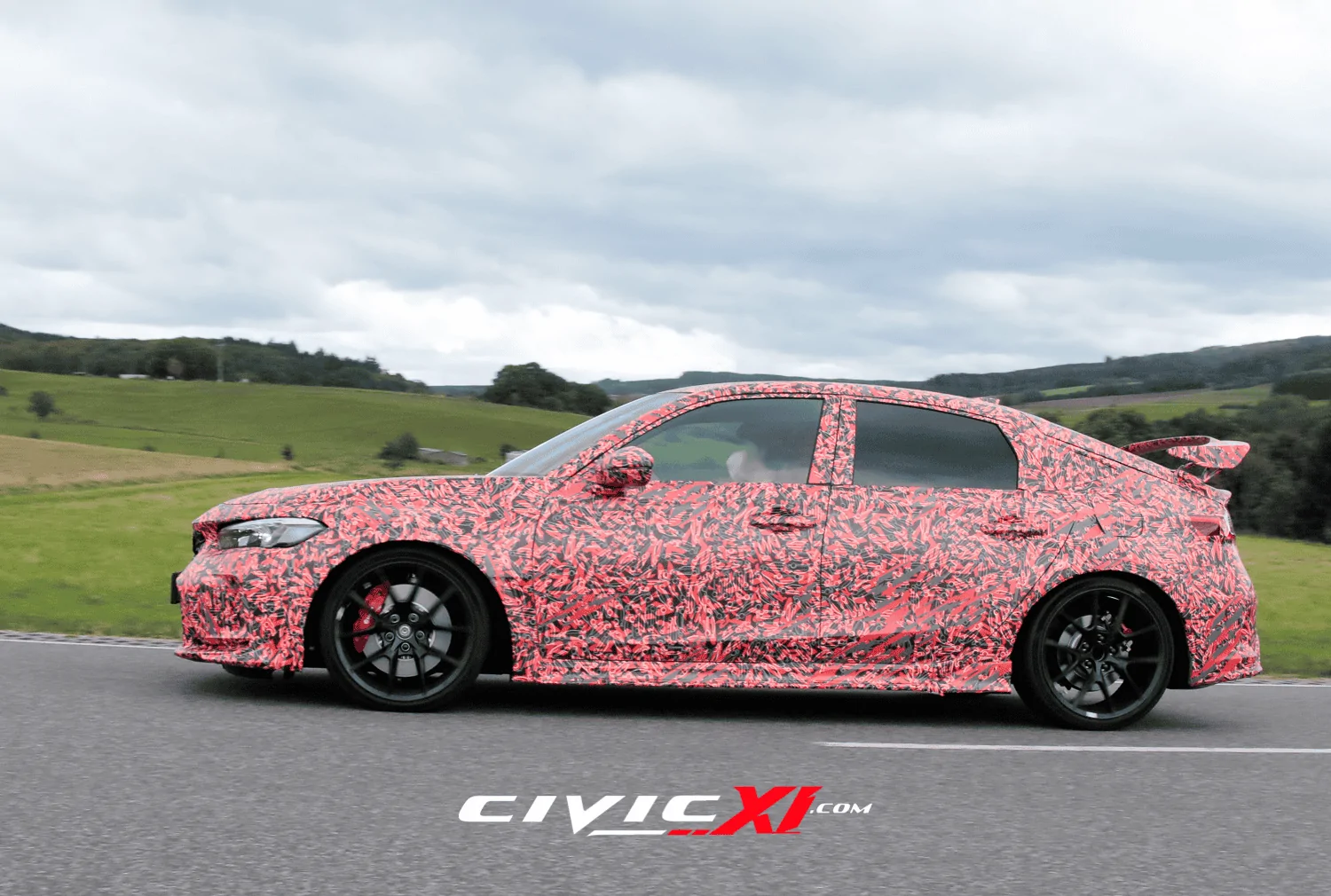 11th Gen Honda Civic 2022 Civic Type R spied testing near Nürburgring ahead of next week's track testing! 1633465800397