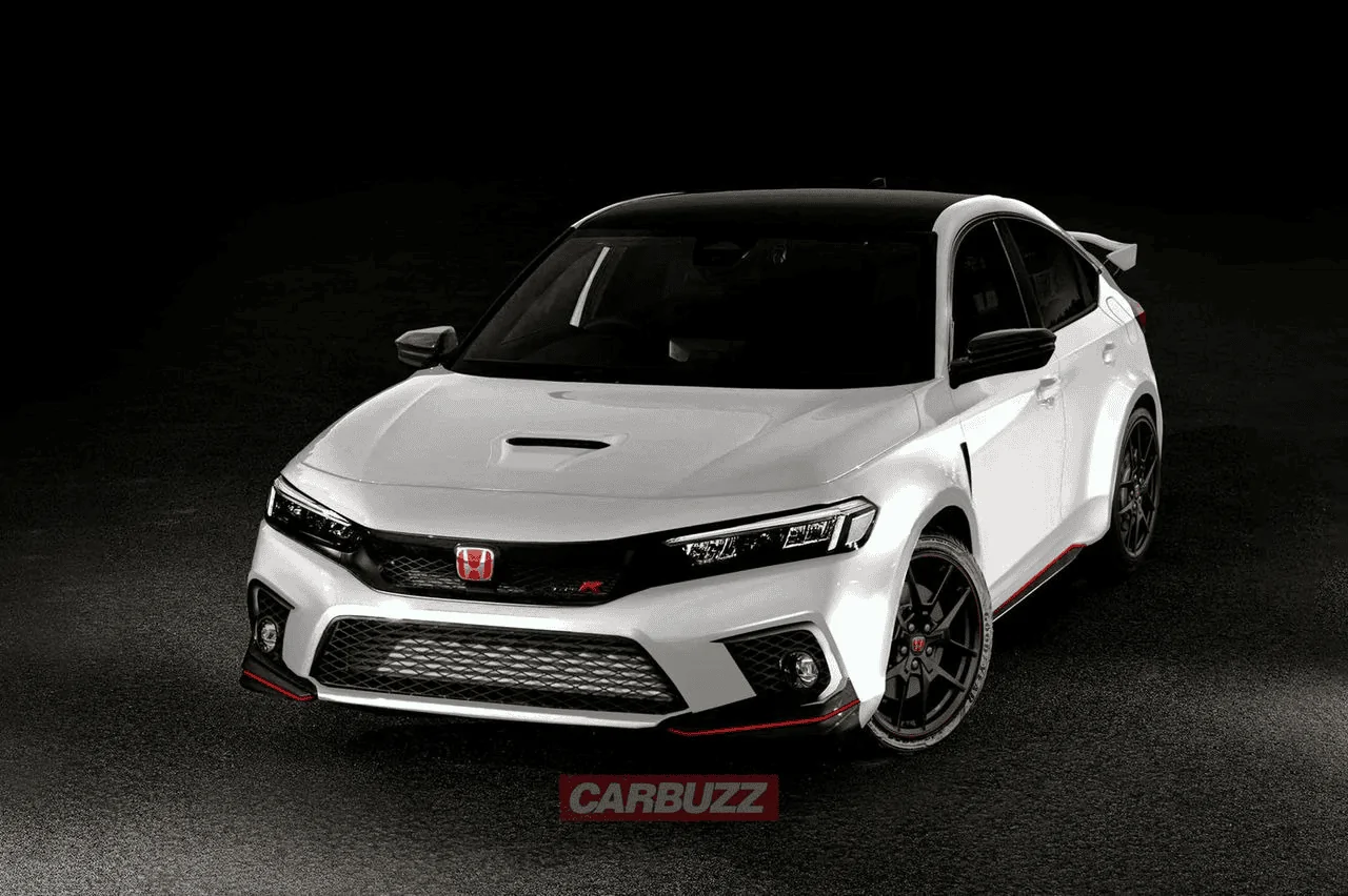 11th Gen Honda Civic 2022 Civic Type R spied testing near Nürburgring ahead of next week's track testing! 1633670077319