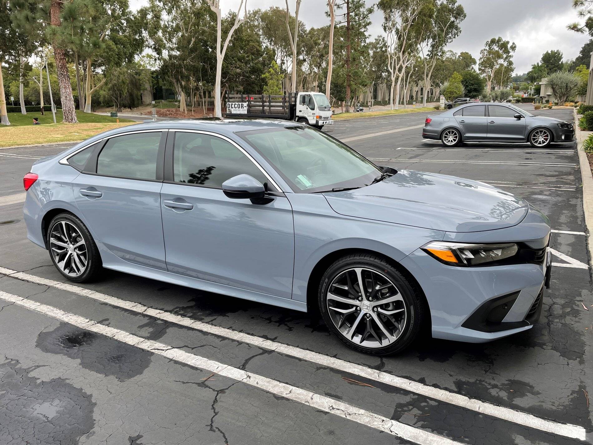 11th Gen Honda Civic 2022 Sonic Gray Pearl Touring Sedan gets Tint + Ceramic Coat Tint
