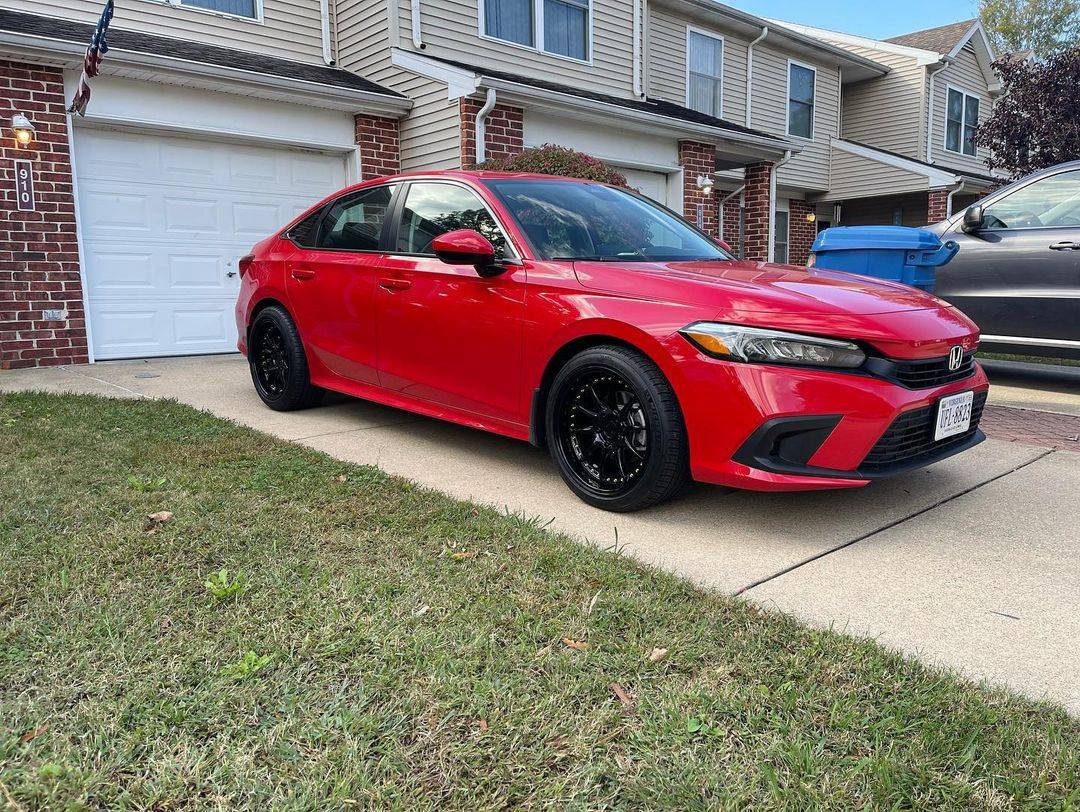 11th Gen Honda Civic Official RALLYE RED 2022+ 11th Gen Civic & Si Thread Modified 2022 Civic Rally Red Sedan 4
