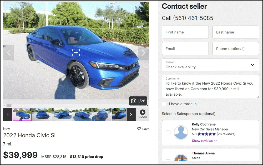 11th Gen Honda Civic The 2022 Honda Civic Si Joins The Dealer Price Markup Circus - Article Captur