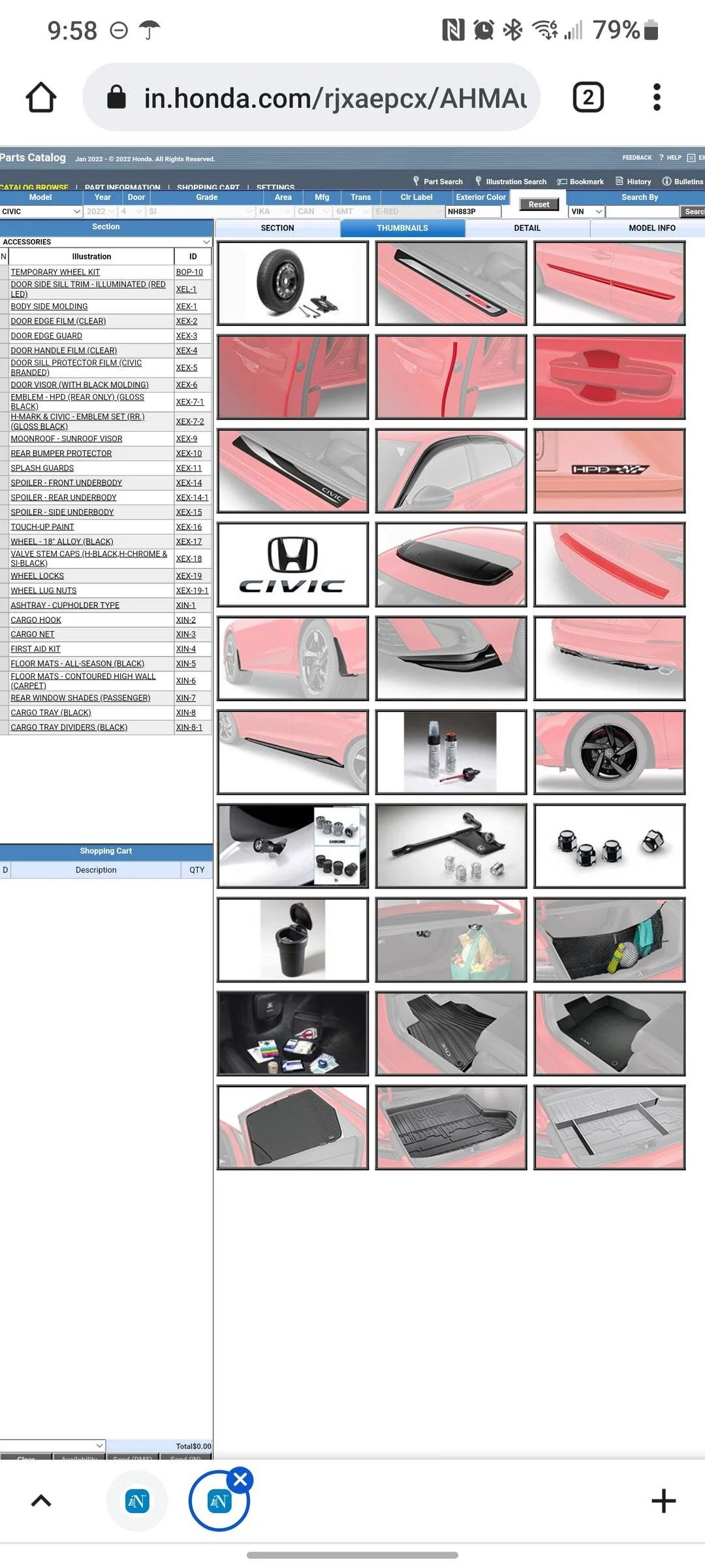 11th Gen Honda Civic 2022 Si Spare Tire Screenshot_20220112-215859_Chrom