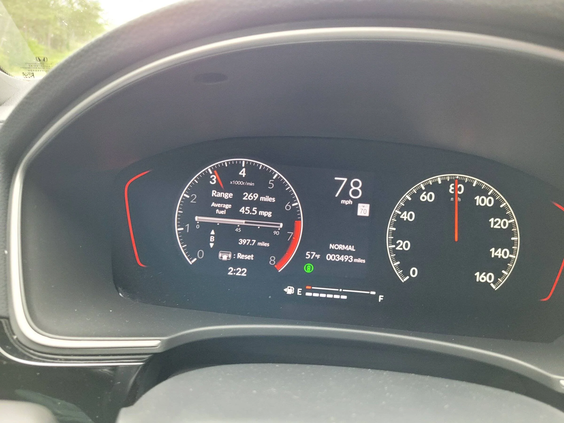11th Gen Honda Civic Sipping fuel...Roadtrip = 45.5 MPG 20220508_142208
