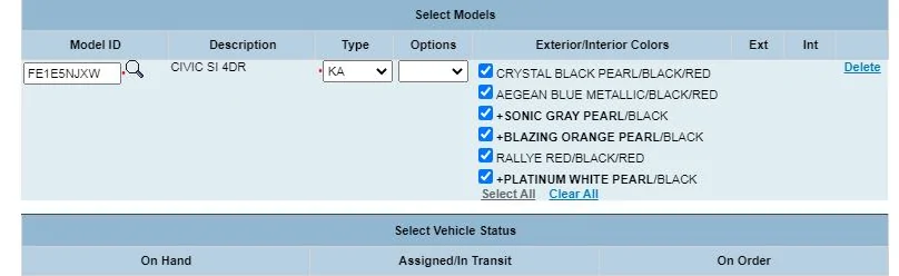 11th Gen Honda Civic "Looks" like 2023 Si "may not" be getting new colors, AND losing HPT's...!?!? Maybe dropping color upcharge??? si2022