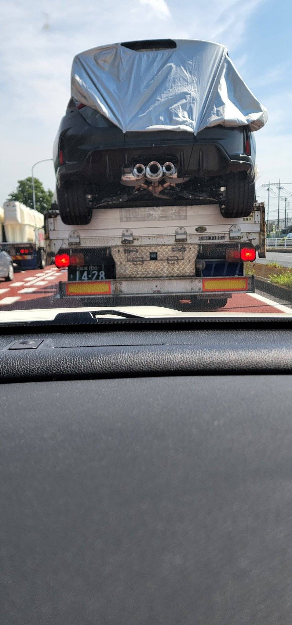 11th Gen Honda Civic 2023 Civic Type R Crash Test Vehicles Spotted on Transport (Grey and Black in Color), Revealing Rear Fascia and Exhaust 2023LEAK1