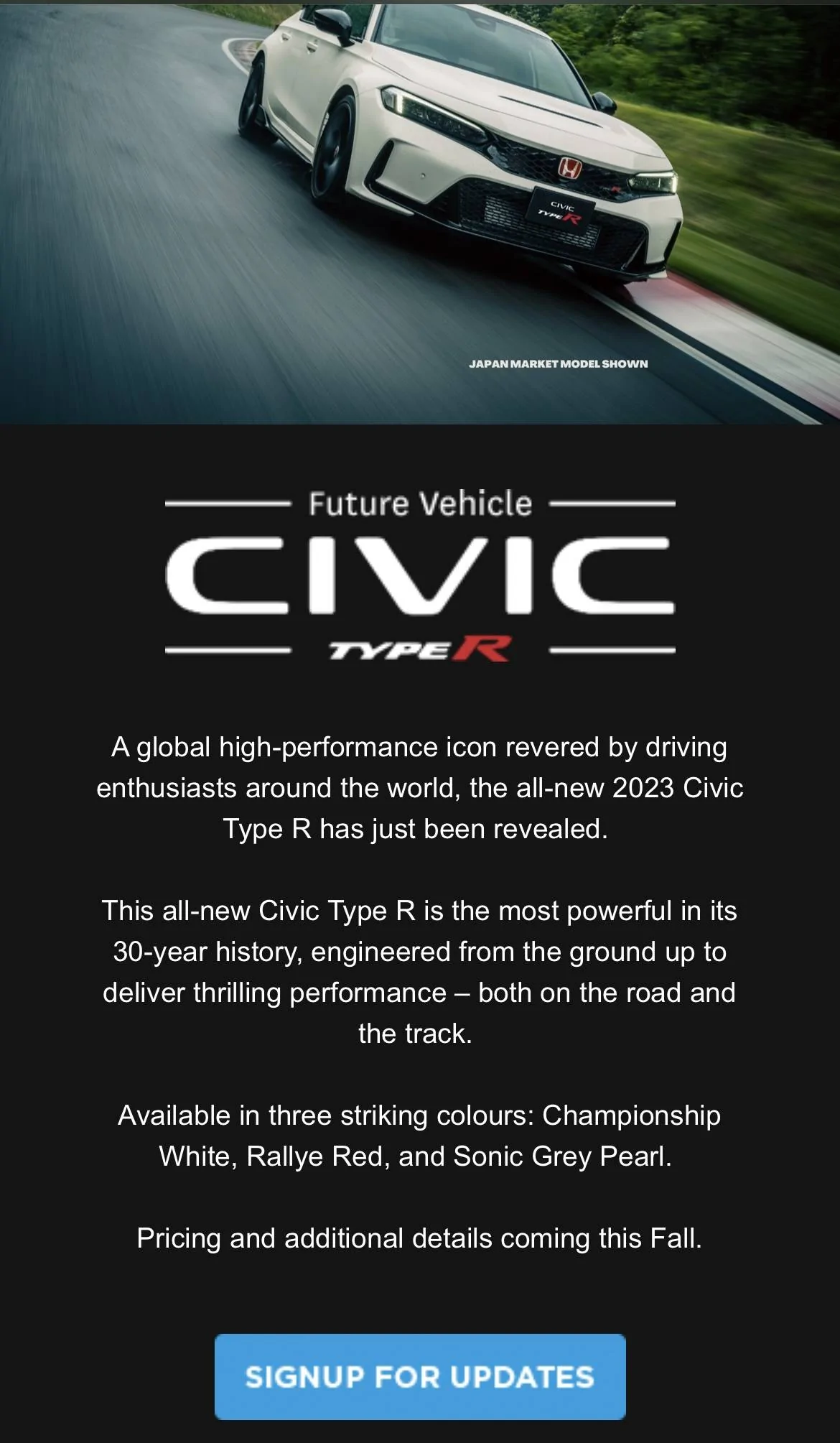11th Gen Honda Civic Canadian 2022 Type R FL5 colours revealed 0DEB061C-189B-4F49-A6FF-F1706BB2A62E