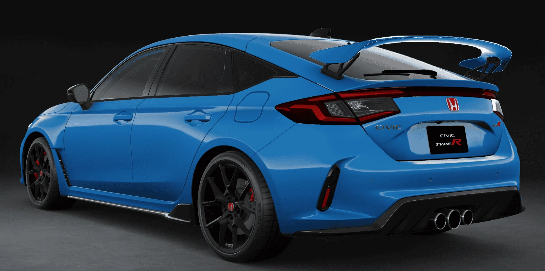11th Gen Honda Civic Color Matched Wing ctr-wing-blue2