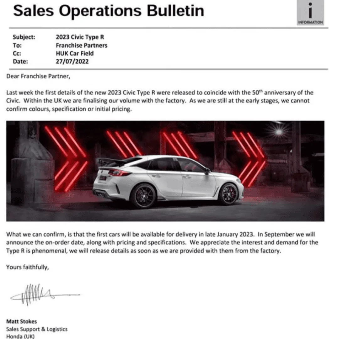 11th Gen Honda Civic 2023 Civic Type R Waitlist / Deposit / Reservations List - Check in here! 1660752443409