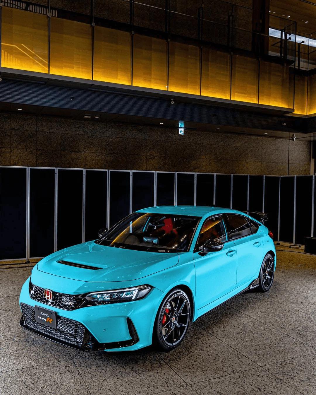 11th Gen Honda Civic In the Mood for Love - FL5 Colors Mockups: Blue, Green, Gray, Orange, Yellow FL5 Front Qtr Light Blu