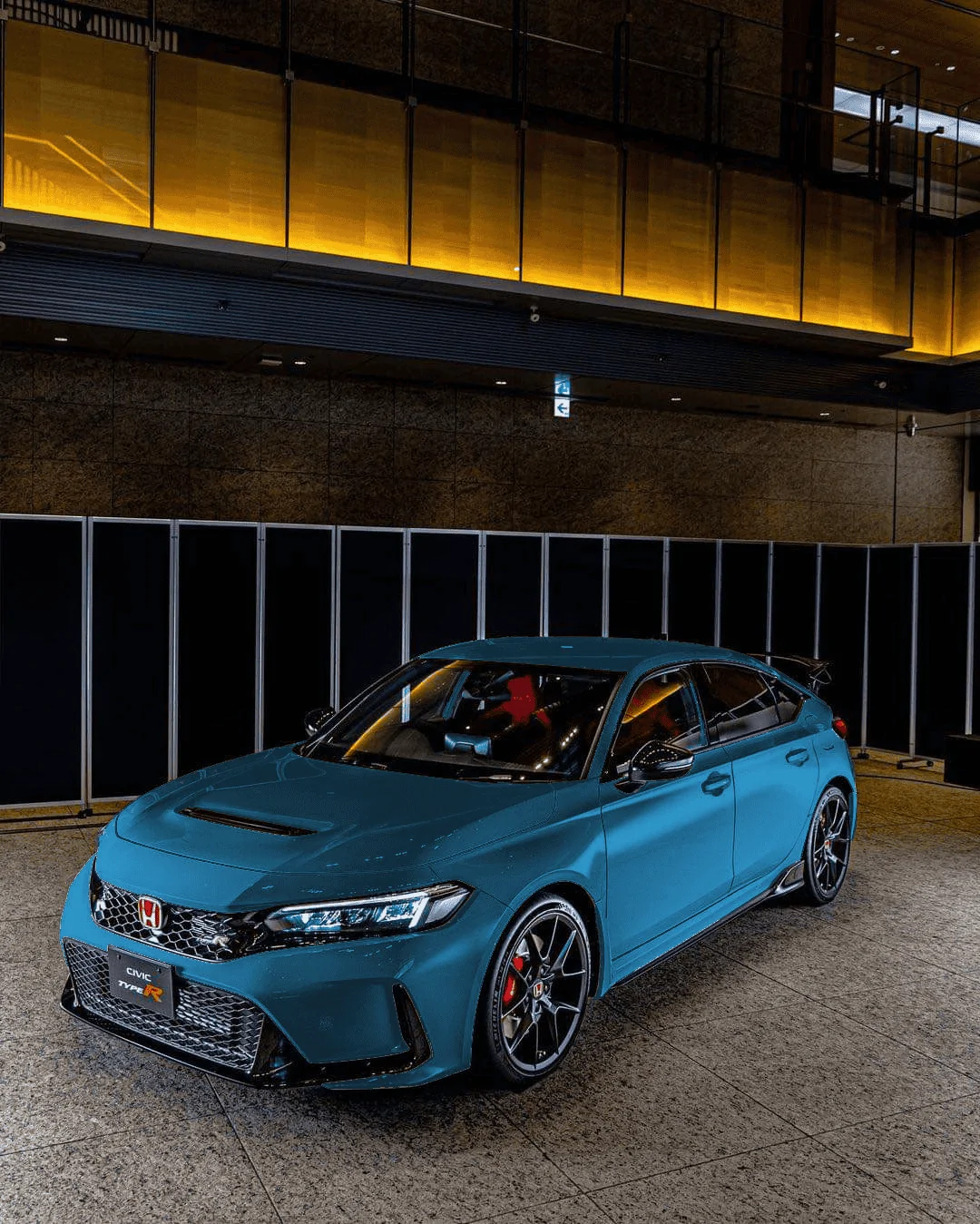 11th Gen Honda Civic In the Mood for Love - FL5 Colors Mockups: Blue, Green, Gray, Orange, Yellow FL5 Front Qtr Blue Metallic