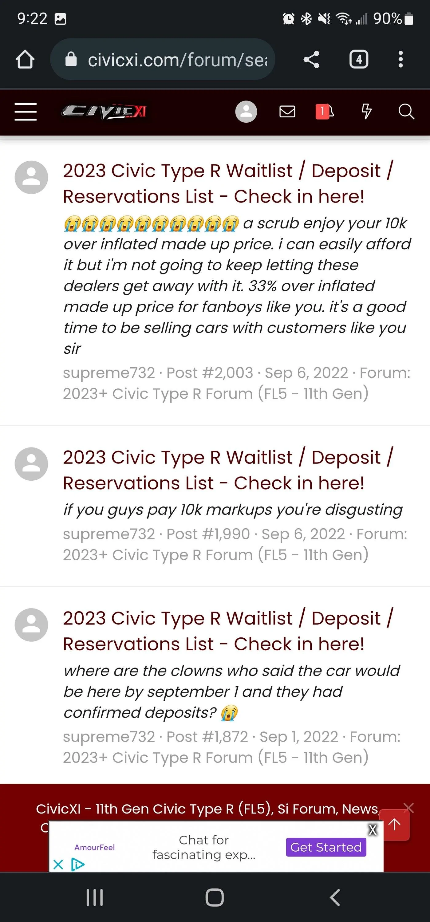 11th Gen Honda Civic 2023 Civic Type R Waitlist / Deposit / Reservations List - Check in here! Screenshot_20220921-092215_Chrom