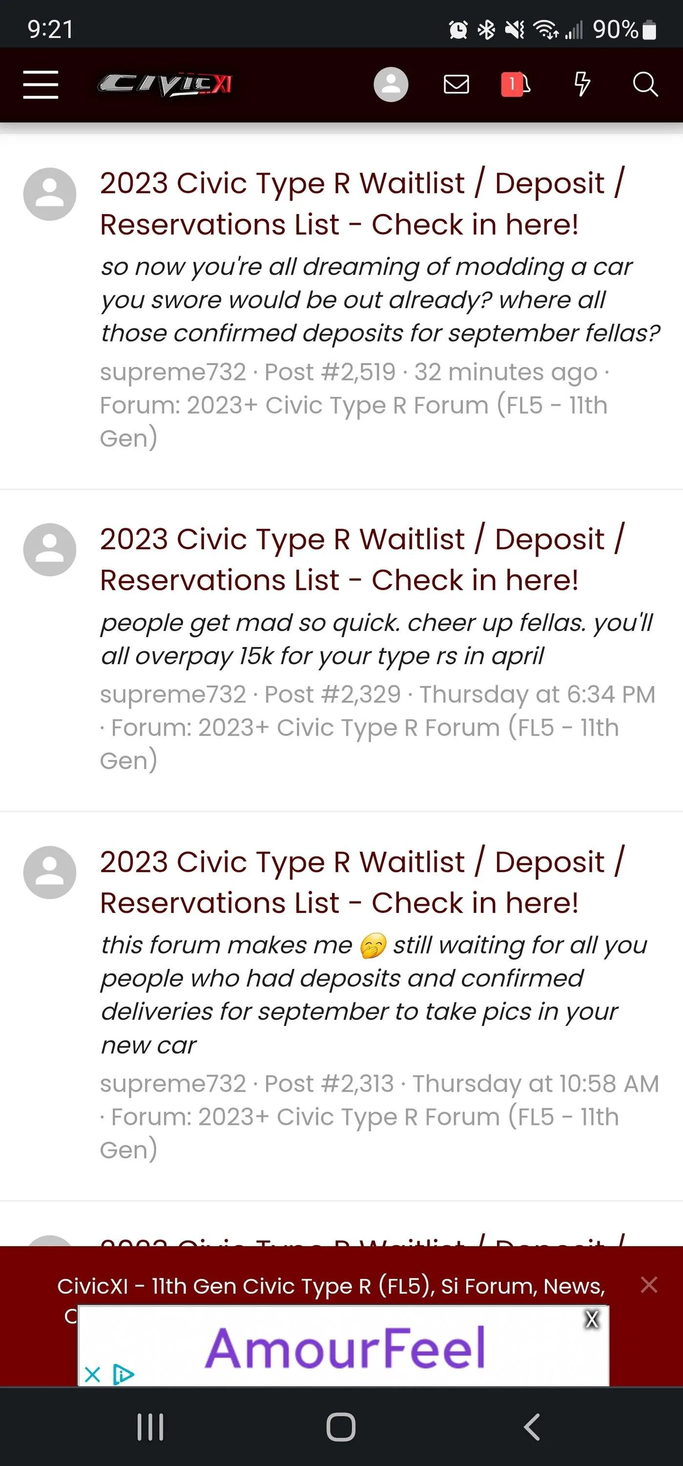 11th Gen Honda Civic 2023 Civic Type R Waitlist / Deposit / Reservations List - Check in here! Screenshot_20220921-092146_Chrom