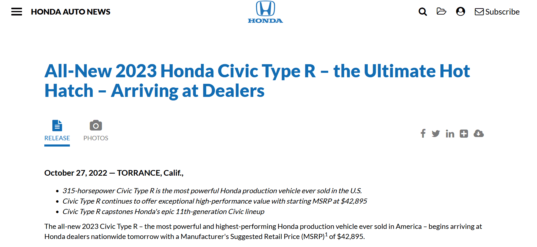 11th Gen Honda Civic Canadian dealer asked what colour Type R I want 1666876602751