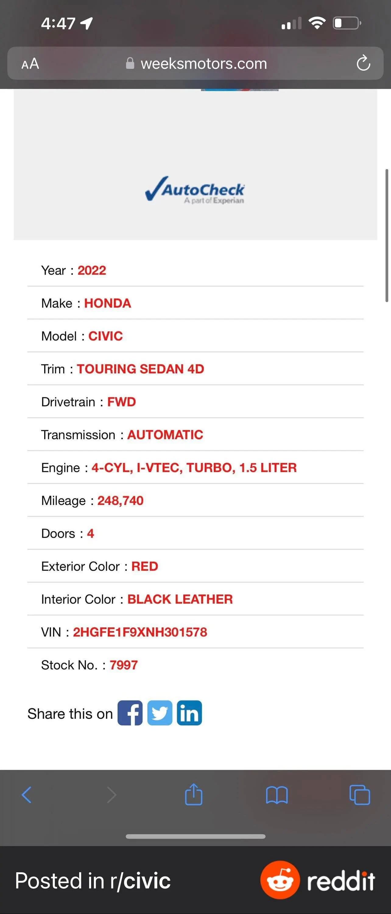11th Gen Honda Civic Which one of y’all drove this 248k mile 11th Civic? C3EB2CD5-42A6-413E-9A28-6238043204E1