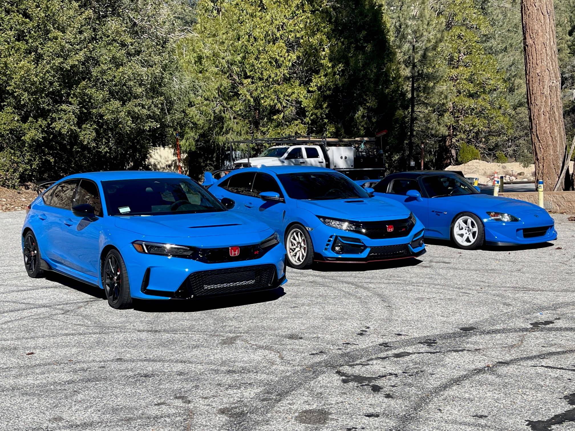11th Gen Honda Civic 3 generations of Honda performance in blue. Take your pick (FL5, FK8, AP1) gens