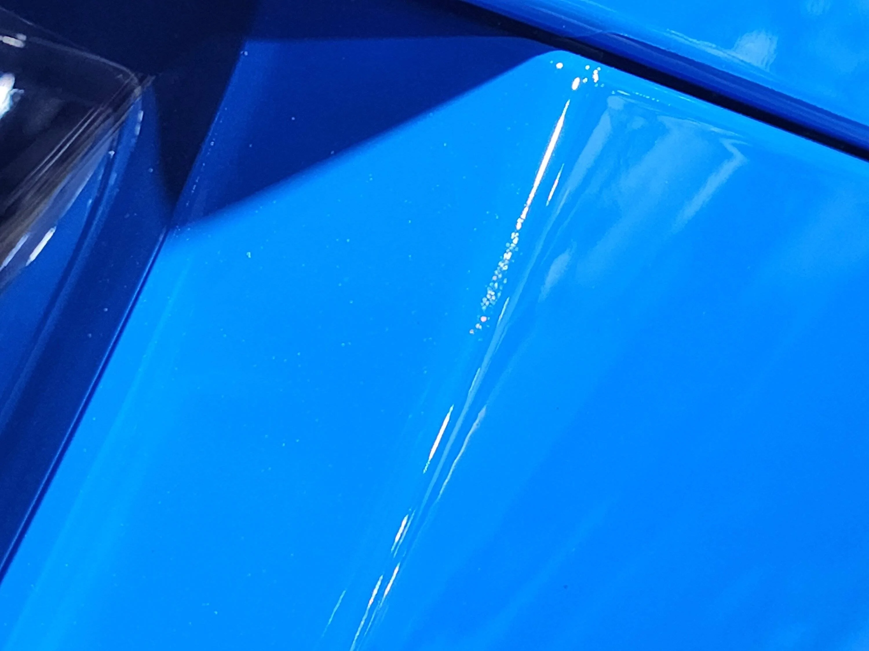 11th Gen Honda Civic Paint pulling from front bumper during PPF install (2023 Boost Blue Type R) 20221222_163028