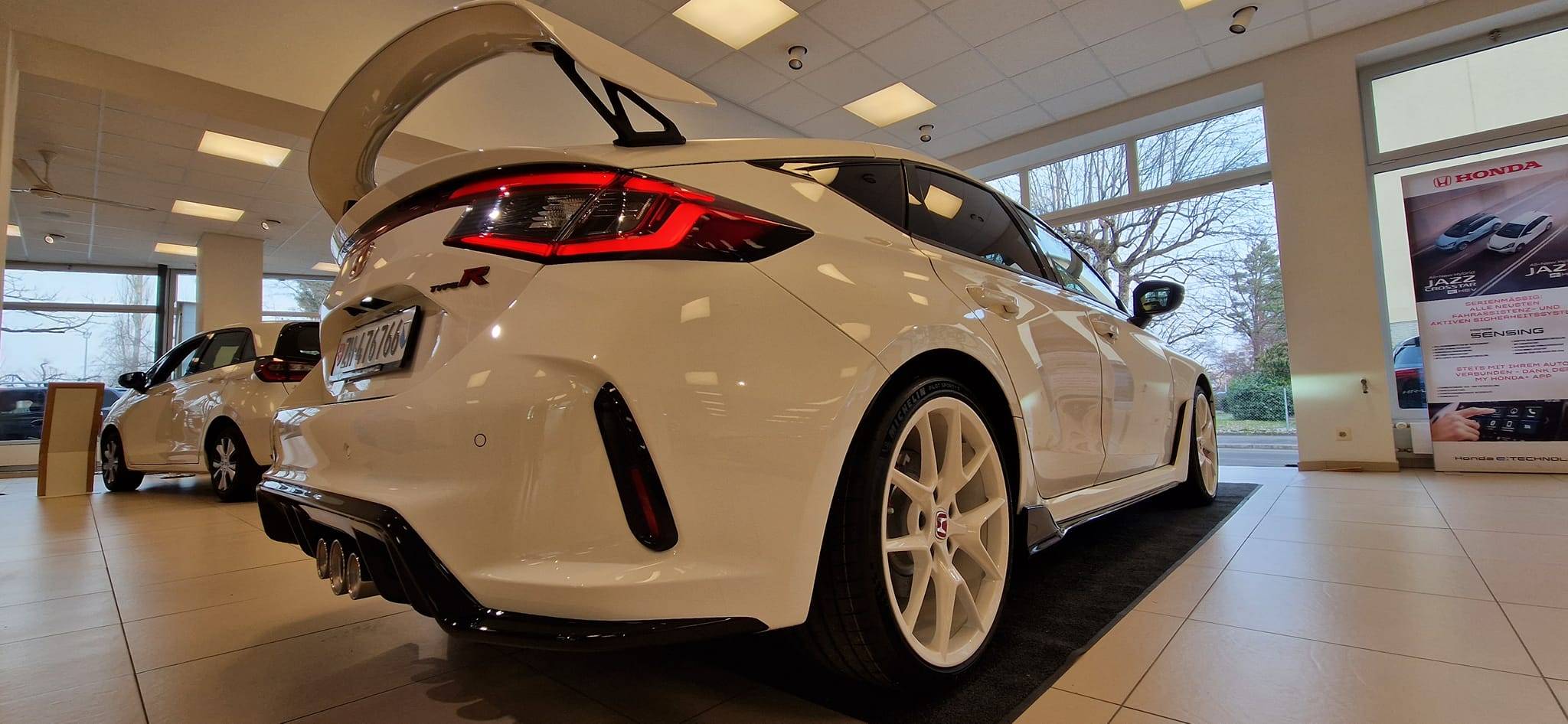11th Gen Honda Civic Championship White FL5 Civic Type R w/ paint matched spoiler wing and OEM wheels 326859854_719300159548249_7155749793761531721_n