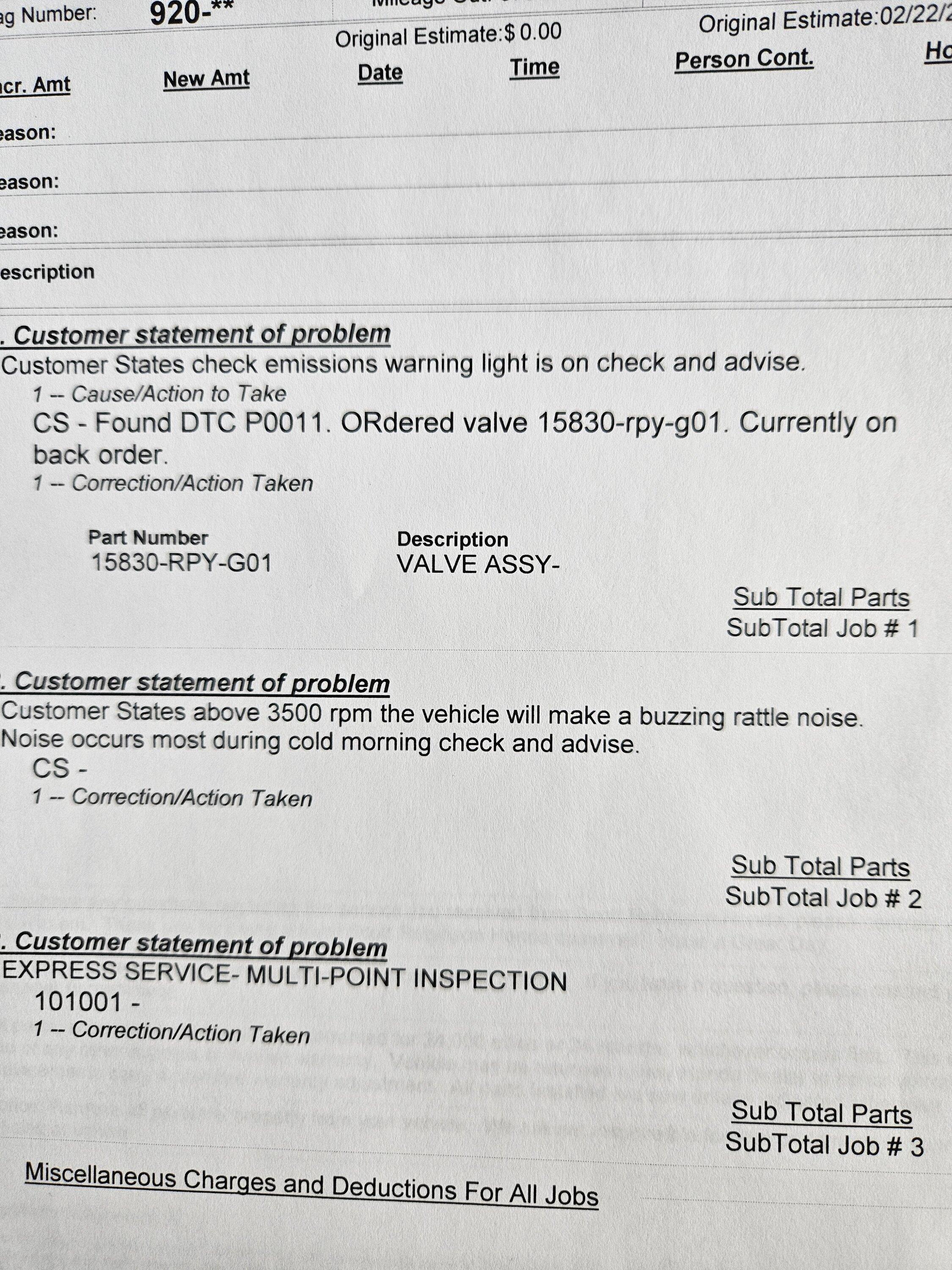 11th Gen Honda Civic FL5 Emission and Rev-matching System Problem (P0011) 20230222_152326