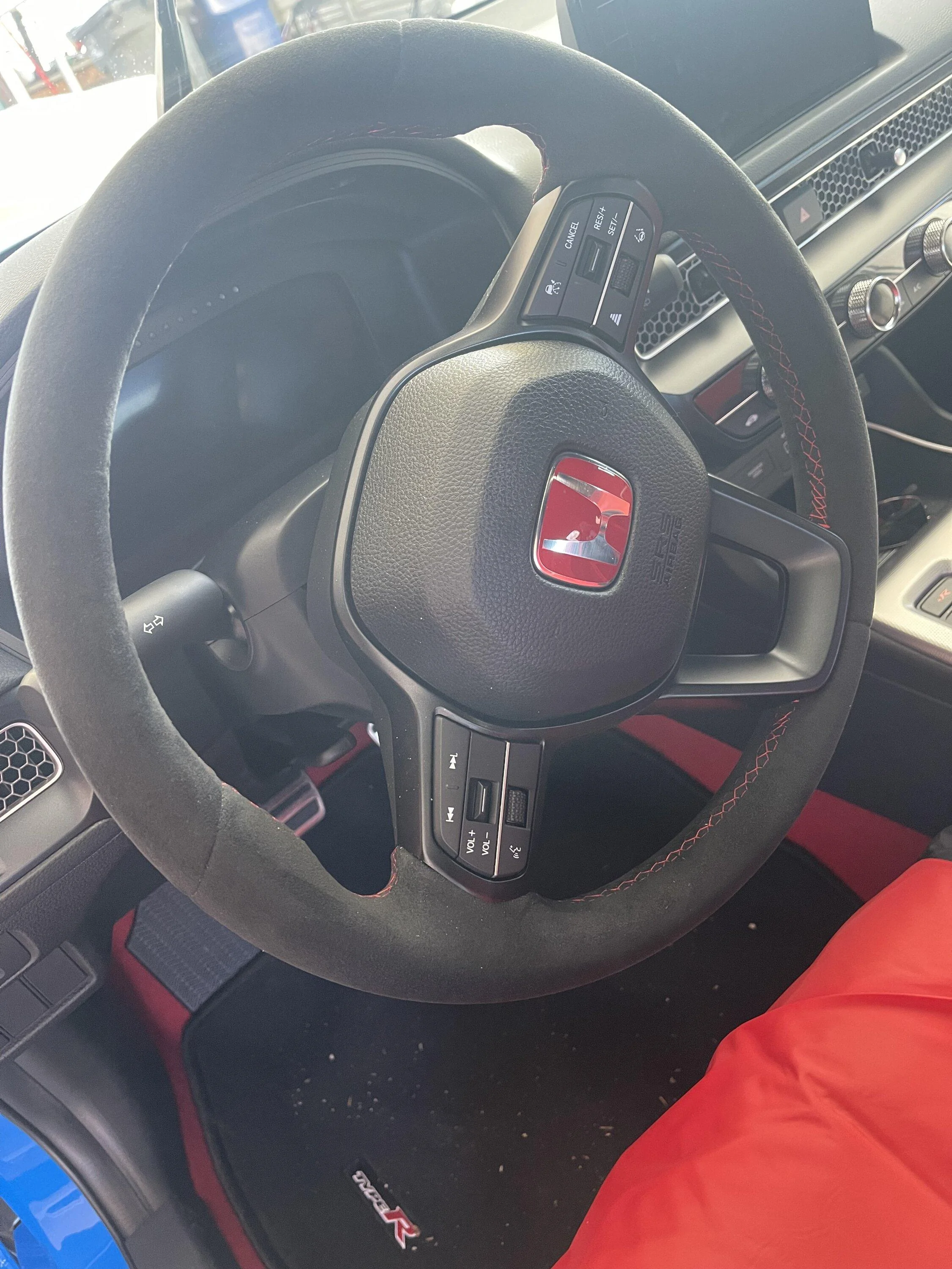 11th Gen Honda Civic Honda Alcantara Suede Steering wheel and Red shifter worth it? IMG_3655