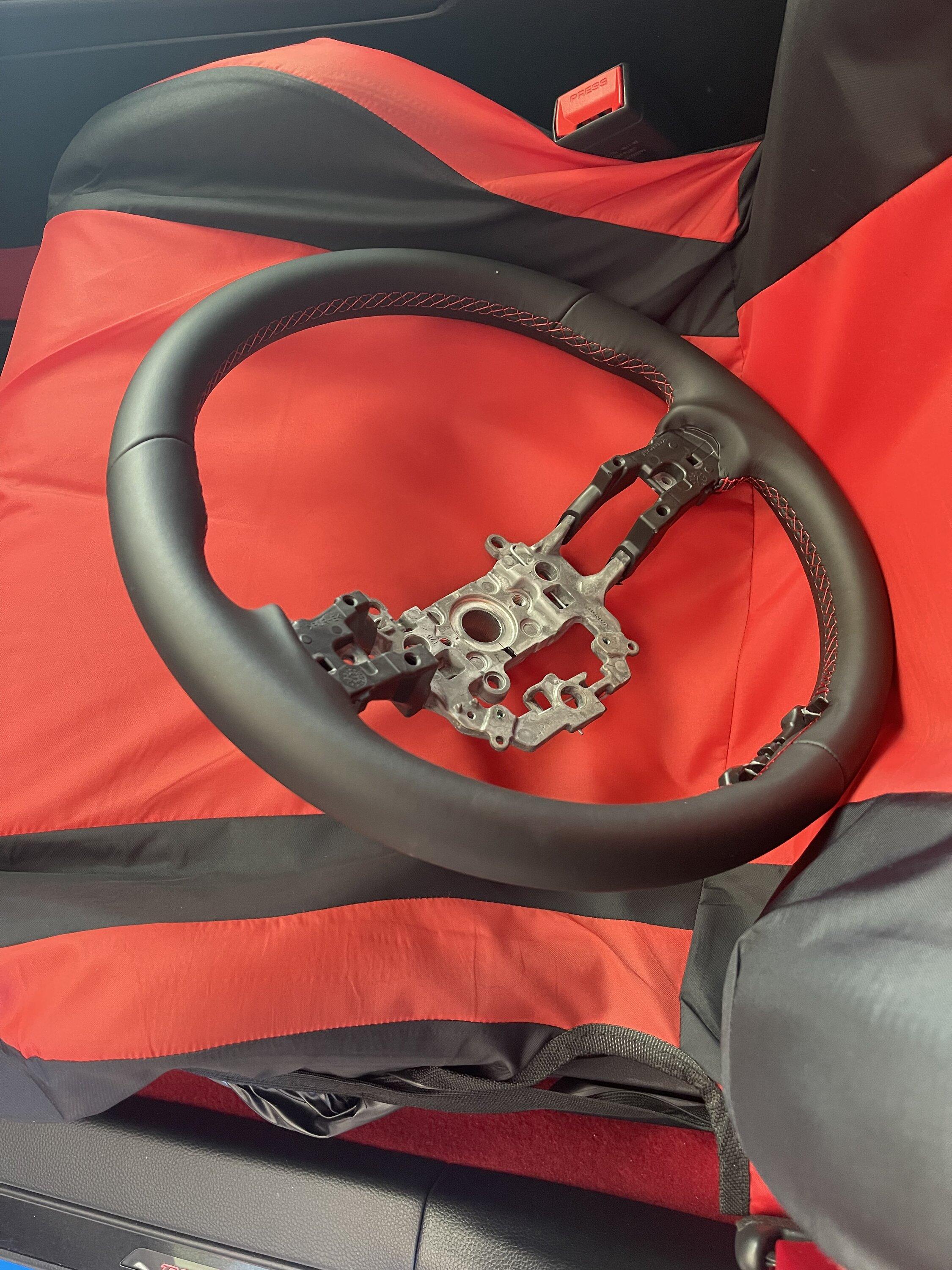 11th Gen Honda Civic Honda Alcantara Suede Steering wheel and Red shifter worth it? IMG_3656